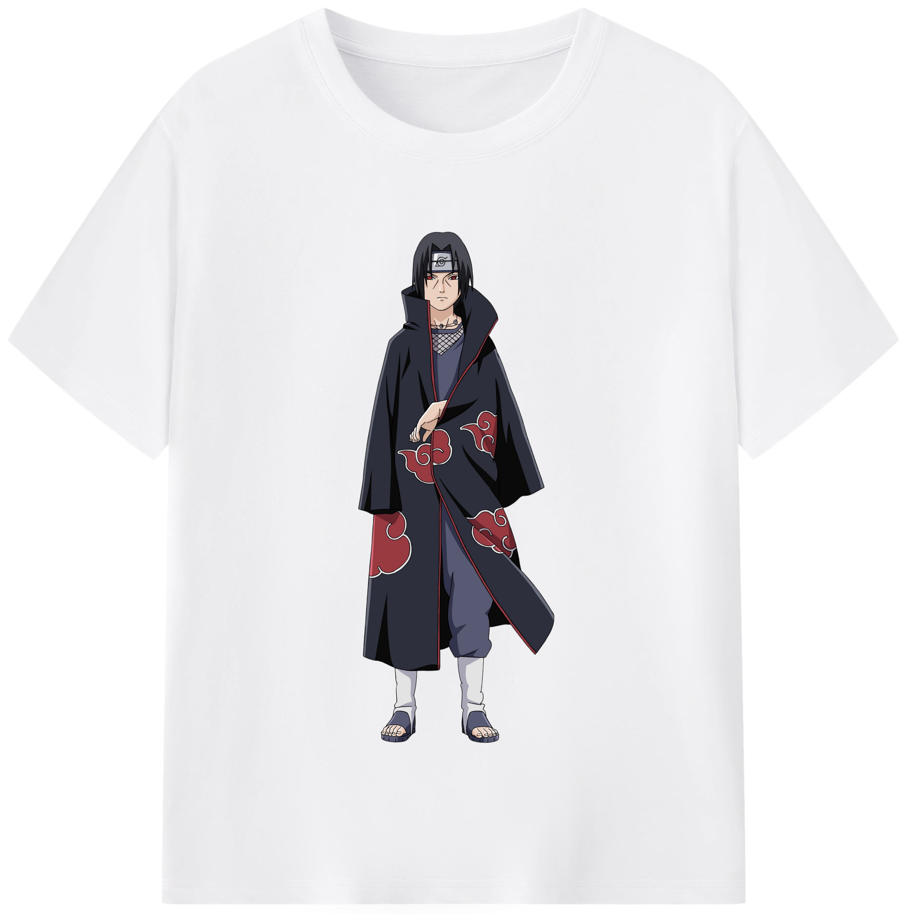 （画像用） NARUTO -ナルト- うちは イタチ Uchiha Itachi 綿100％半袖Tシャツ（フロントプリント）