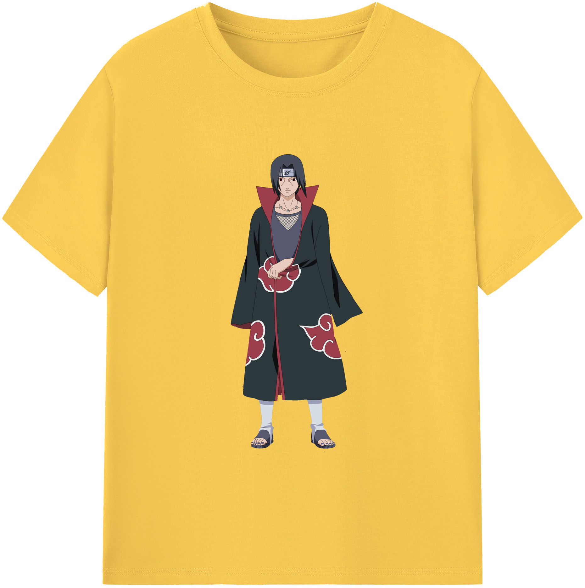 （画像用） NARUTO -ナルト- うちは イタチ Uchiha Itachi 綿100％半袖Tシャツ（フロントプリント）