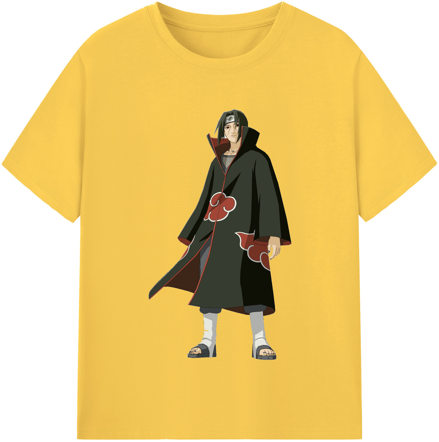 （画像用） NARUTO -ナルト- うちは イタチ Uchiha Itachi 綿100％半袖Tシャツ（フロントプリント）