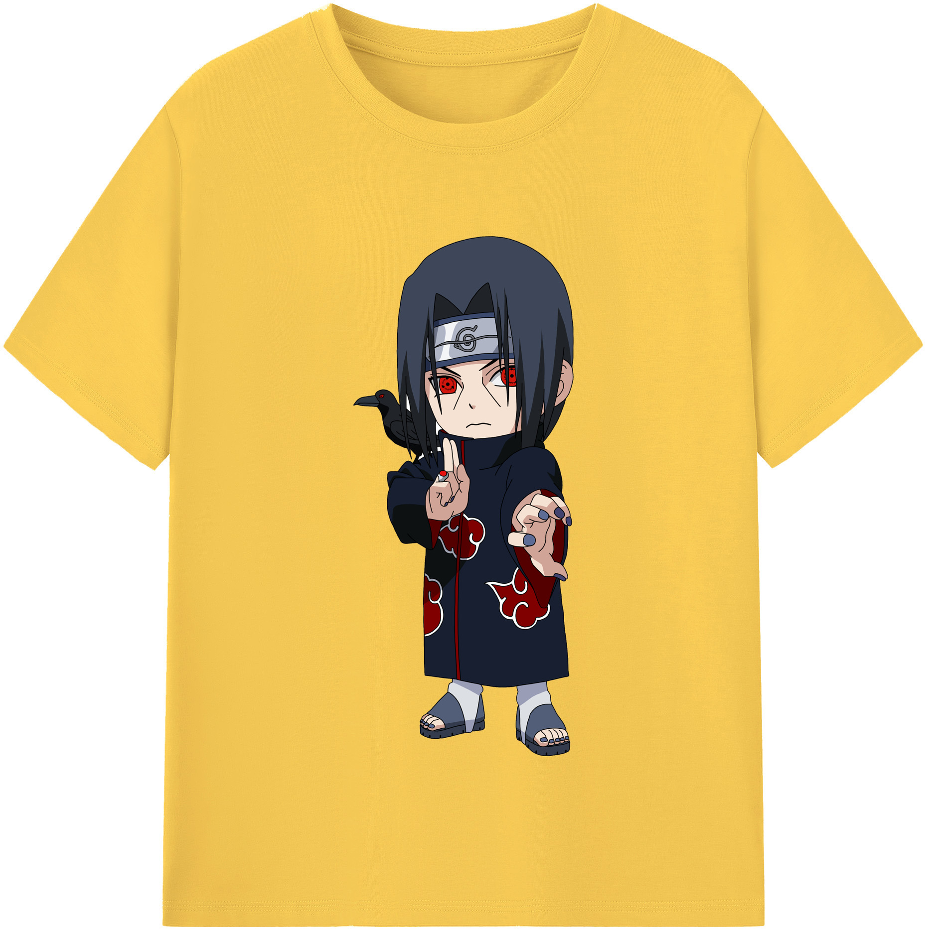 （画像用） NARUTO -ナルト- うちは イタチ Uchiha Itachi 綿100％半袖Tシャツ（フロントプリント）