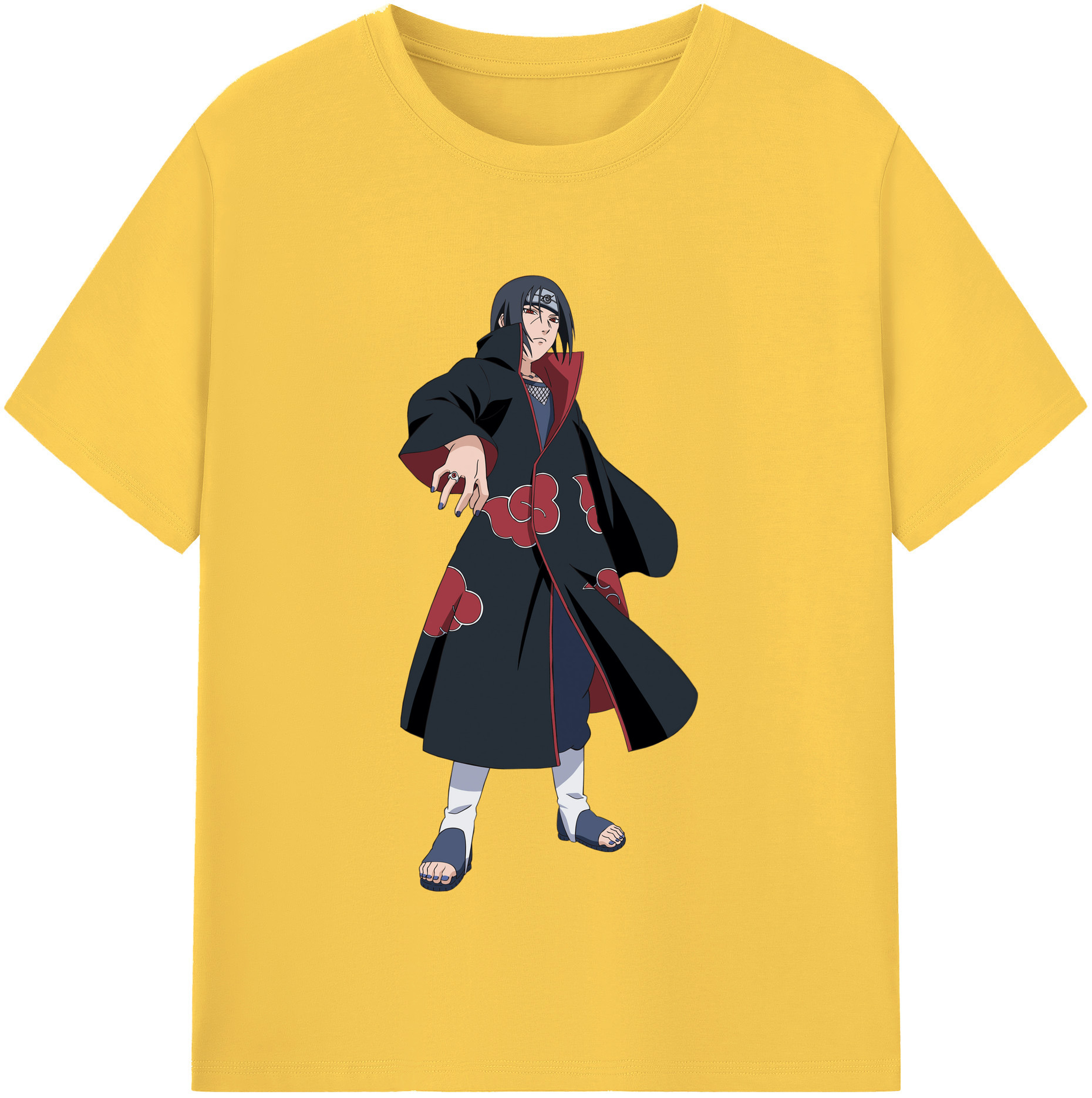 （画像用） NARUTO -ナルト- うちは イタチ Uchiha Itachi 綿100％半袖Tシャツ（フロントプリント）