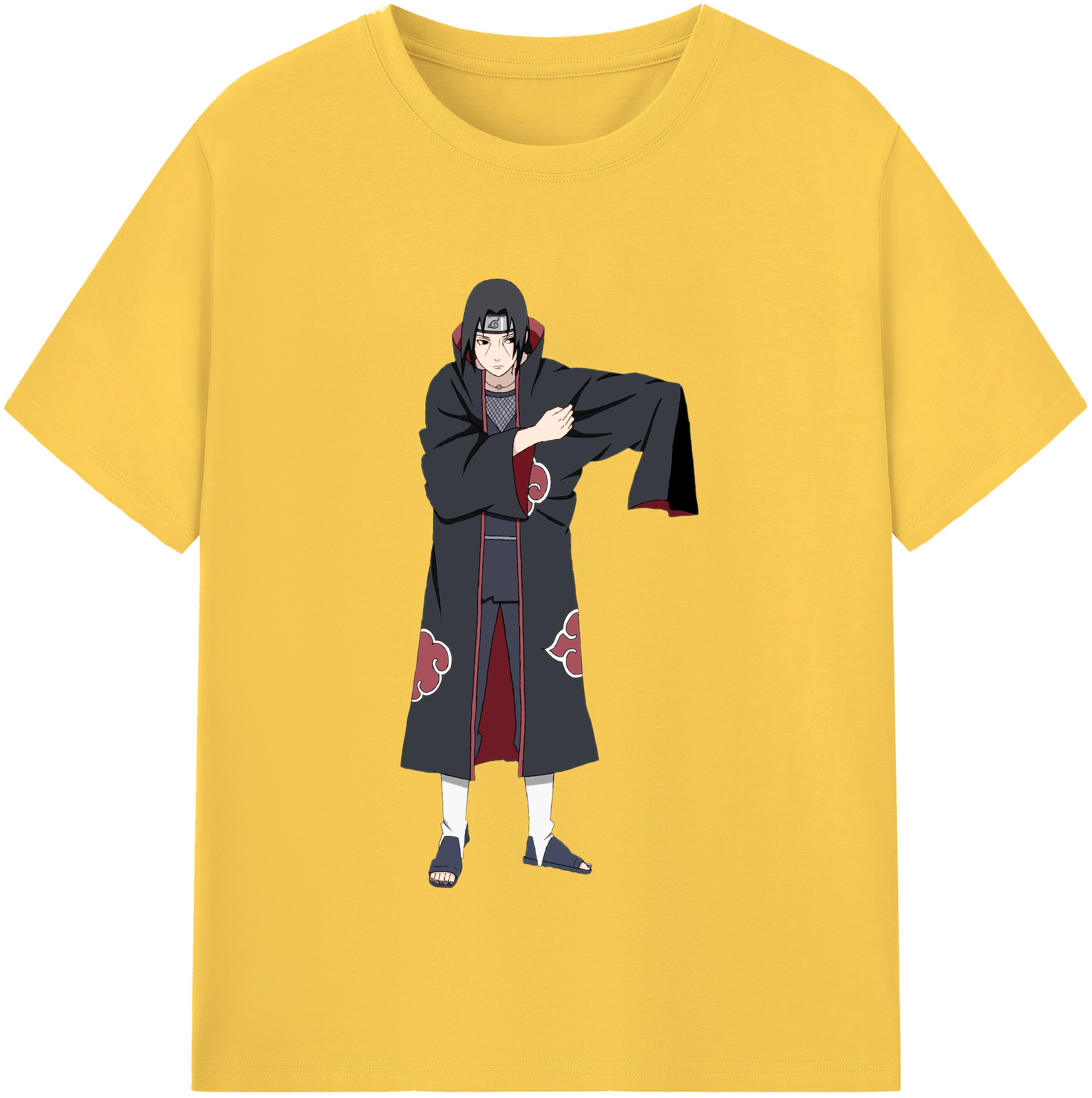（画像用） NARUTO -ナルト- うちは イタチ Uchiha Itachi 綿100％半袖Tシャツ（フロントプリント）
