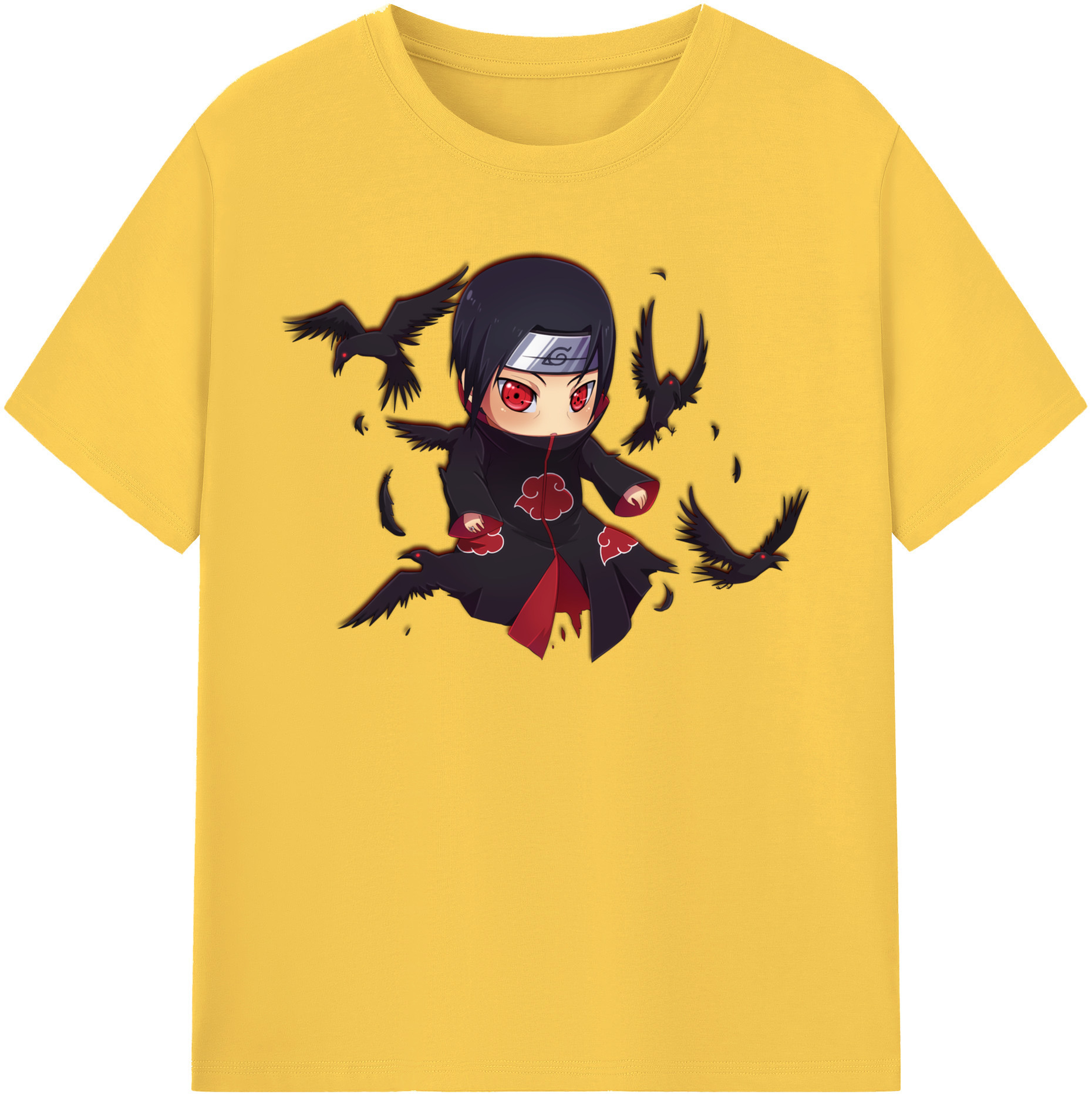 （画像用） NARUTO -ナルト- うちは イタチ Uchiha Itachi 綿100％半袖Tシャツ（フロントプリント）