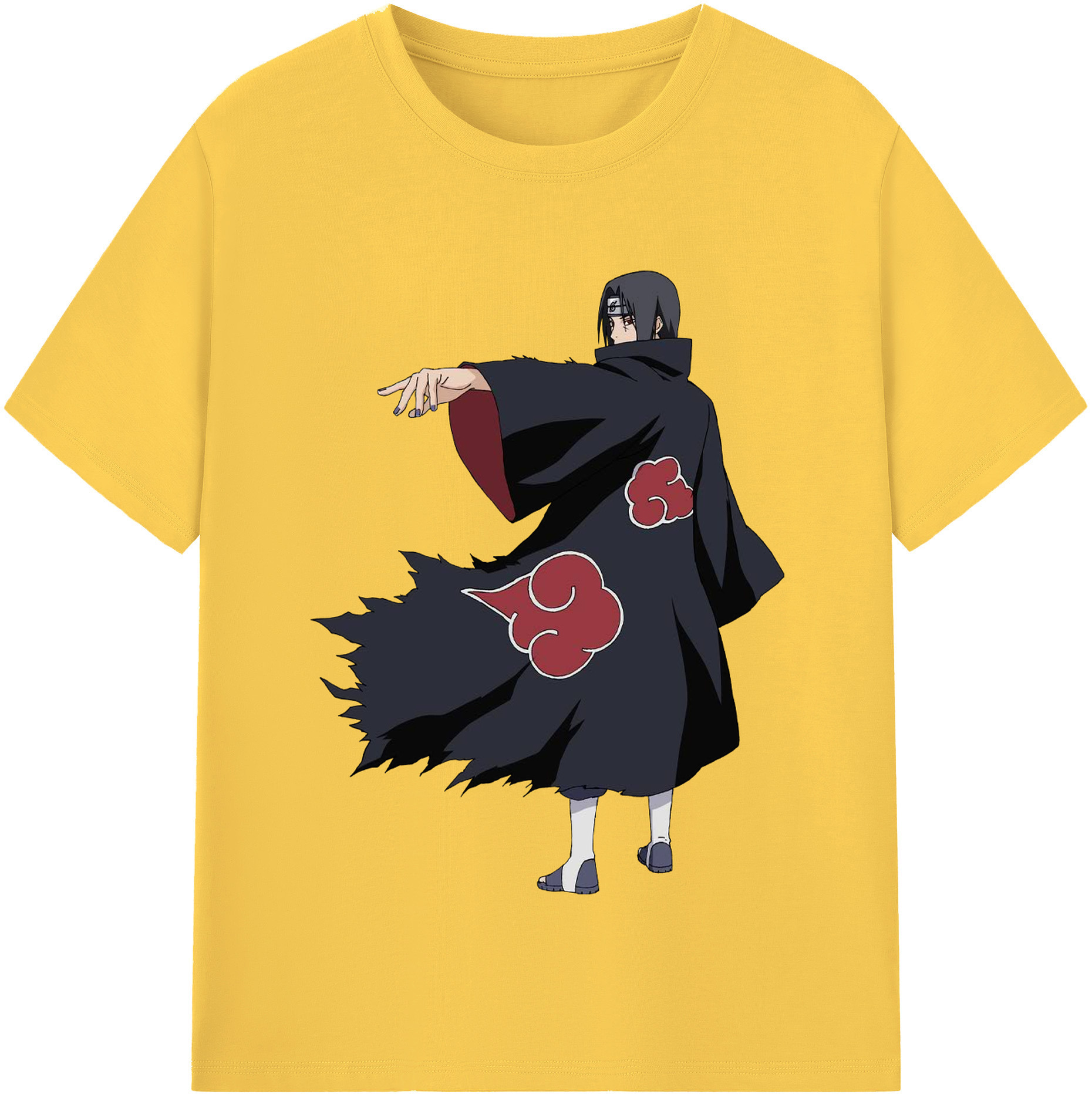 （画像用） NARUTO -ナルト- うちは イタチ Uchiha Itachi 綿100％半袖Tシャツ（フロントプリント）