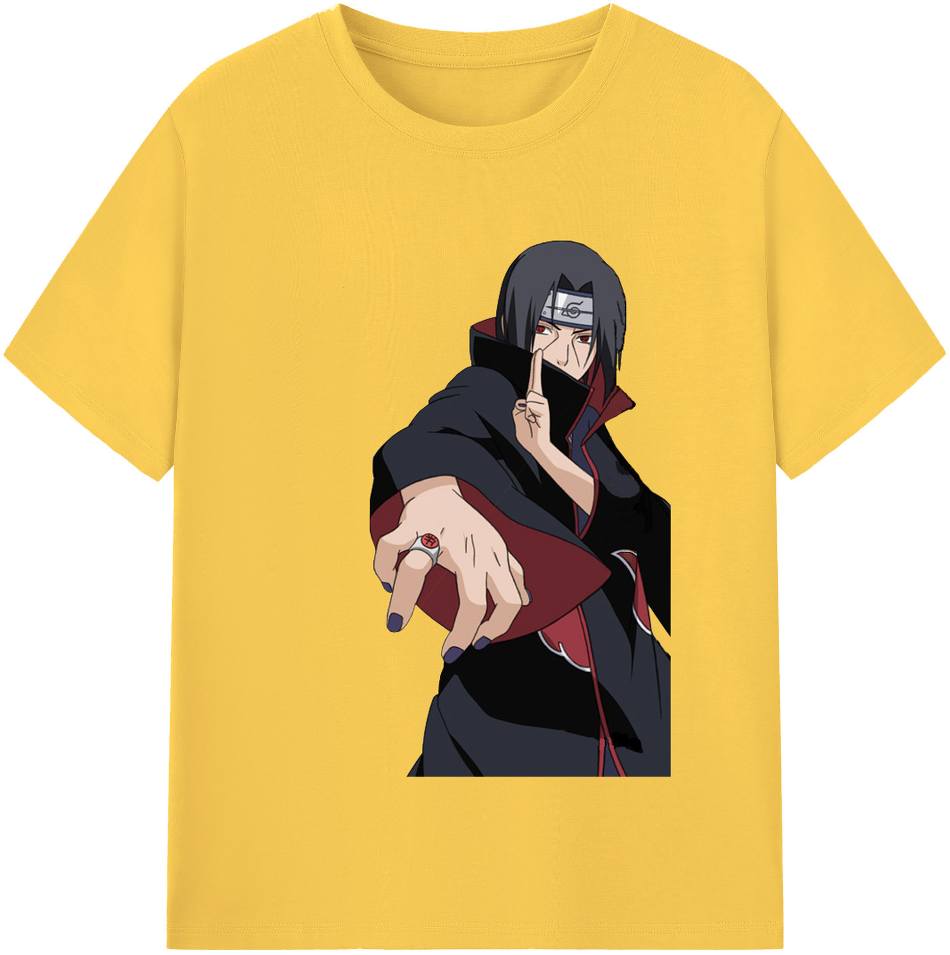 （画像用） NARUTO -ナルト- うちは イタチ Uchiha Itachi 綿100％半袖Tシャツ（フロントプリント）