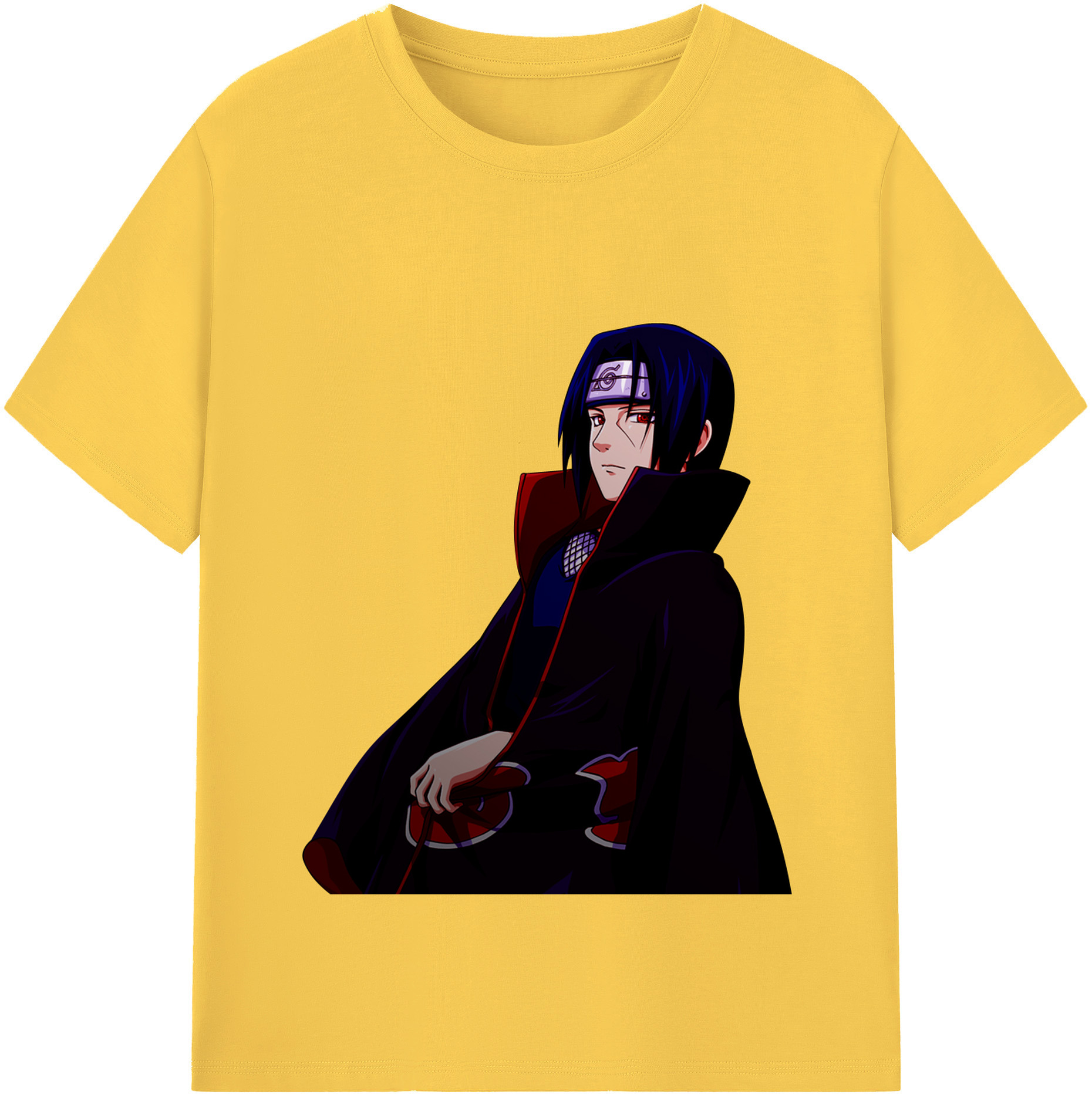 （画像用） NARUTO -ナルト- うちは イタチ Uchiha Itachi 綿100％半袖Tシャツ（フロントプリント）