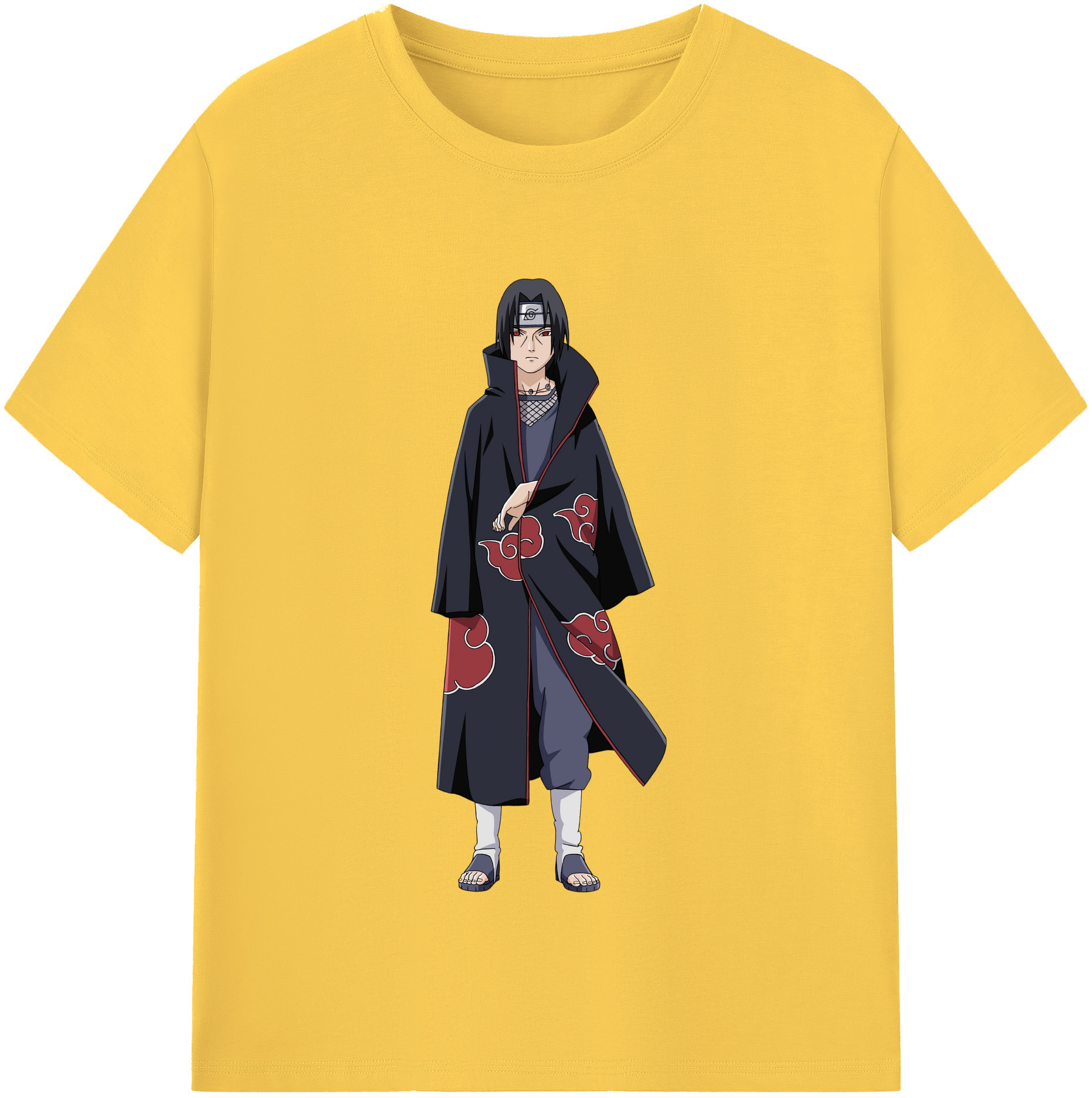 （画像用） NARUTO -ナルト- うちは イタチ Uchiha Itachi 綿100％半袖Tシャツ（フロントプリント）