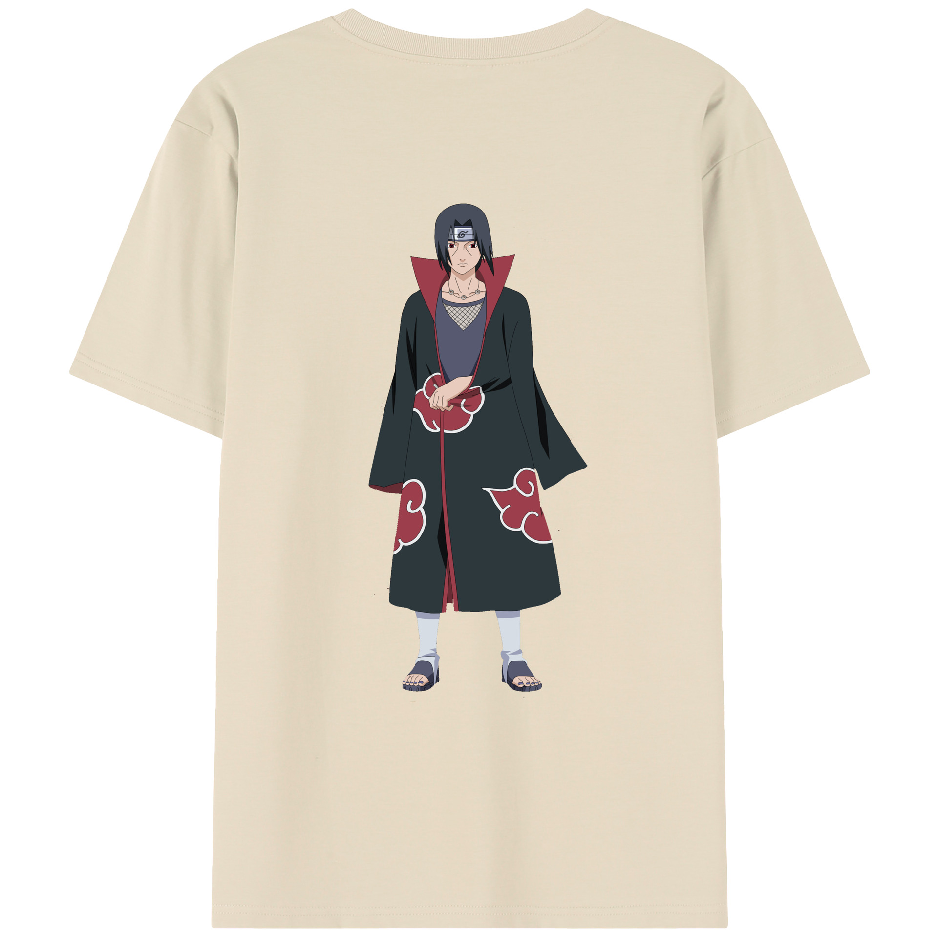 （画像用） NARUTO -ナルト- うちは イタチ Uchiha Itachi 綿100％半袖Tシャツ（背面プリント）