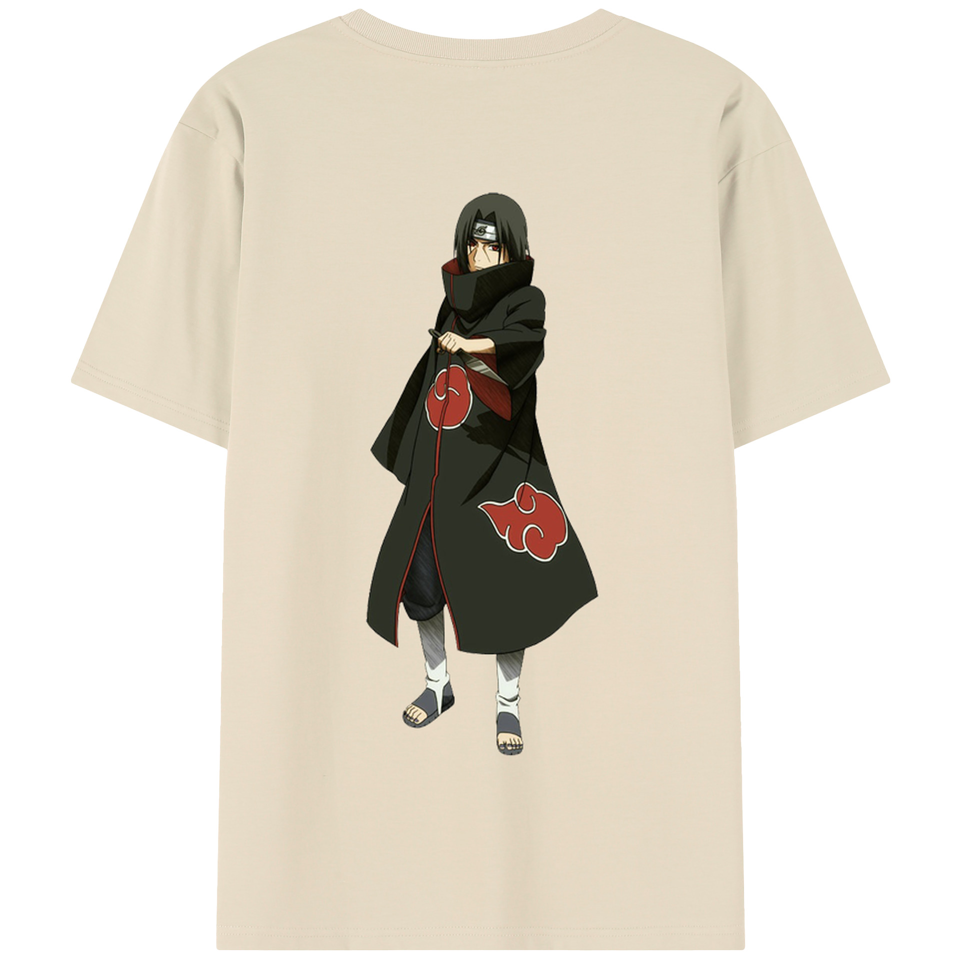 （画像用） NARUTO -ナルト- うちは イタチ Uchiha Itachi 綿100％半袖Tシャツ（背面プリント）