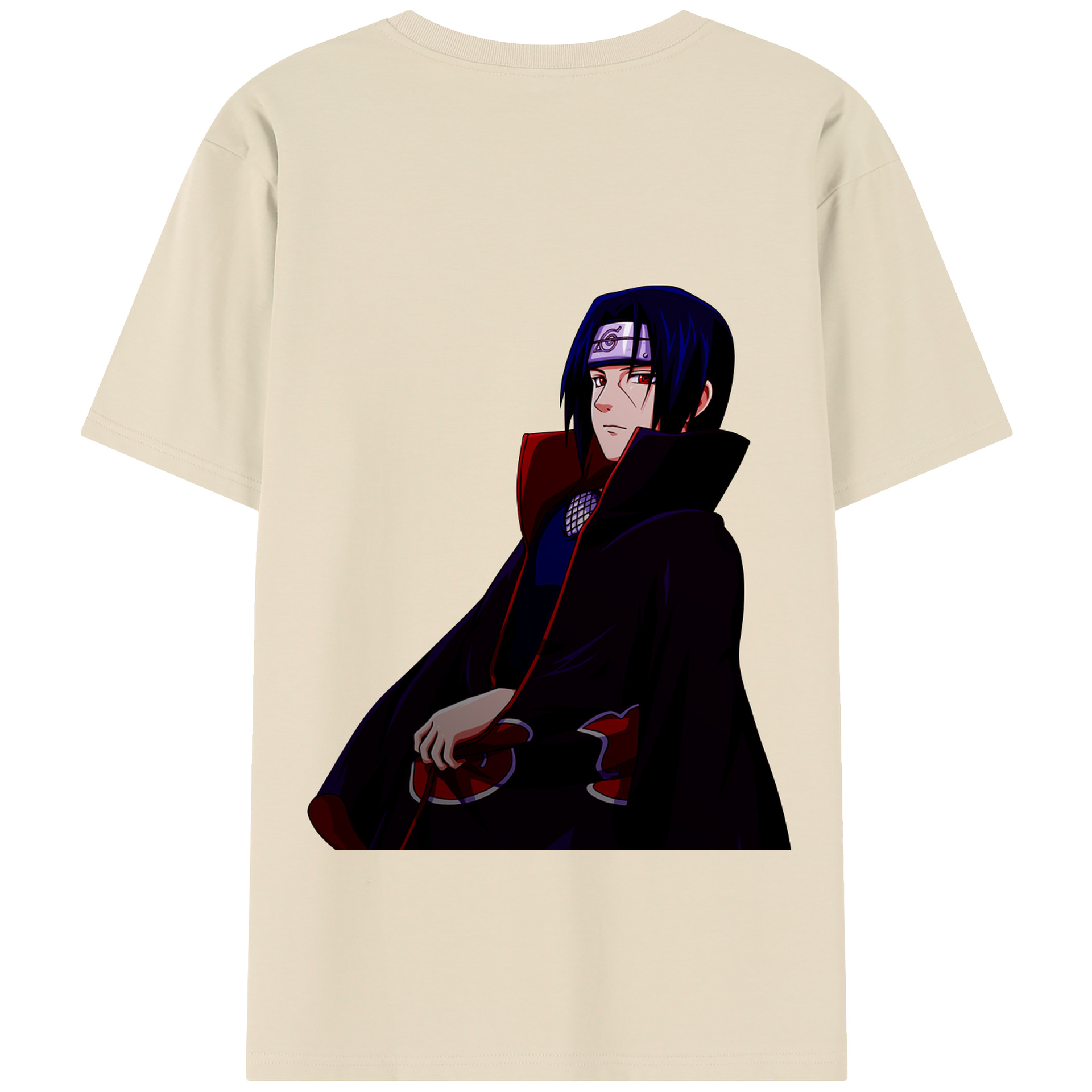 （画像用） NARUTO -ナルト- うちは イタチ Uchiha Itachi 綿100％半袖Tシャツ（背面プリント）
