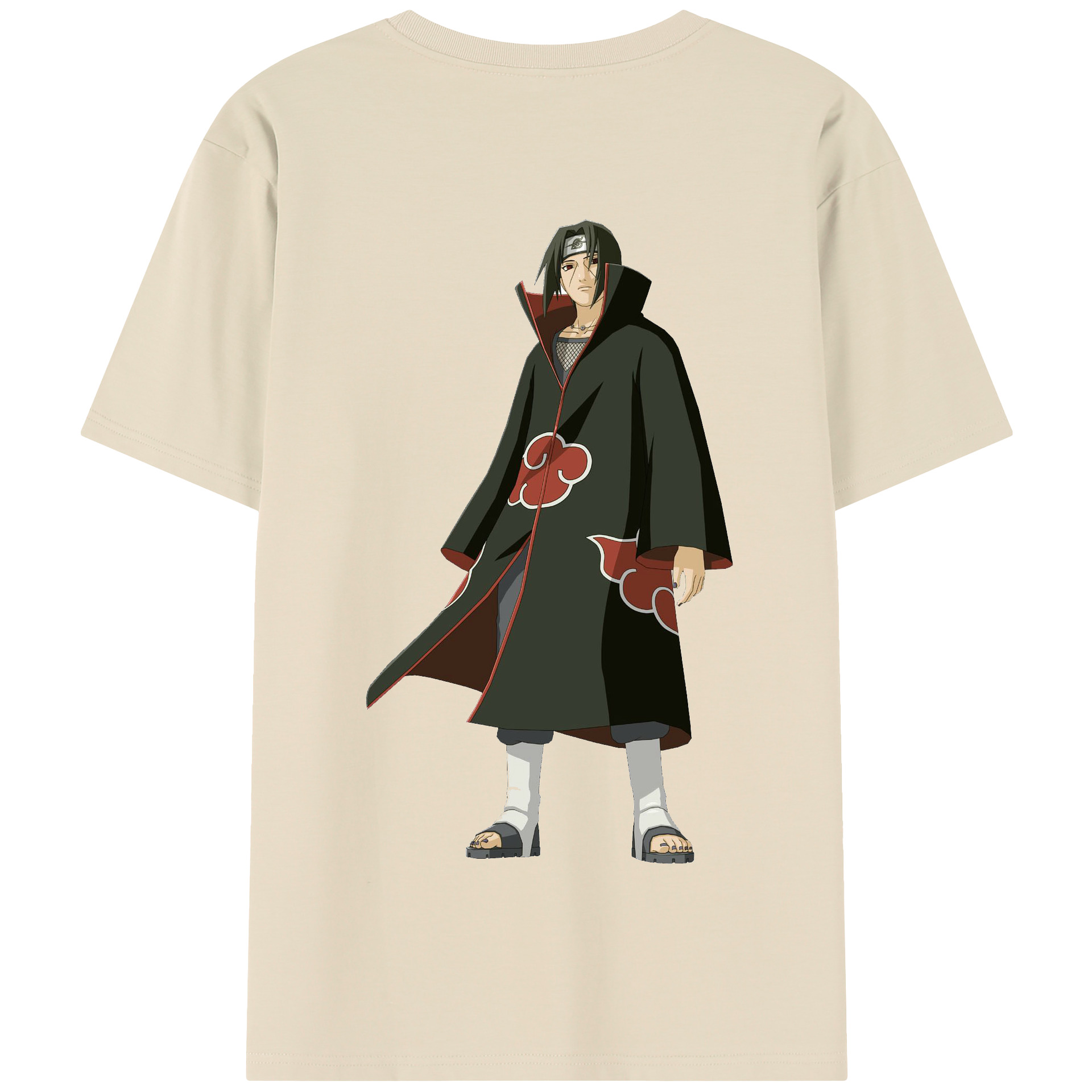 （画像用） NARUTO -ナルト- うちは イタチ Uchiha Itachi 綿100％半袖Tシャツ（背面プリント）