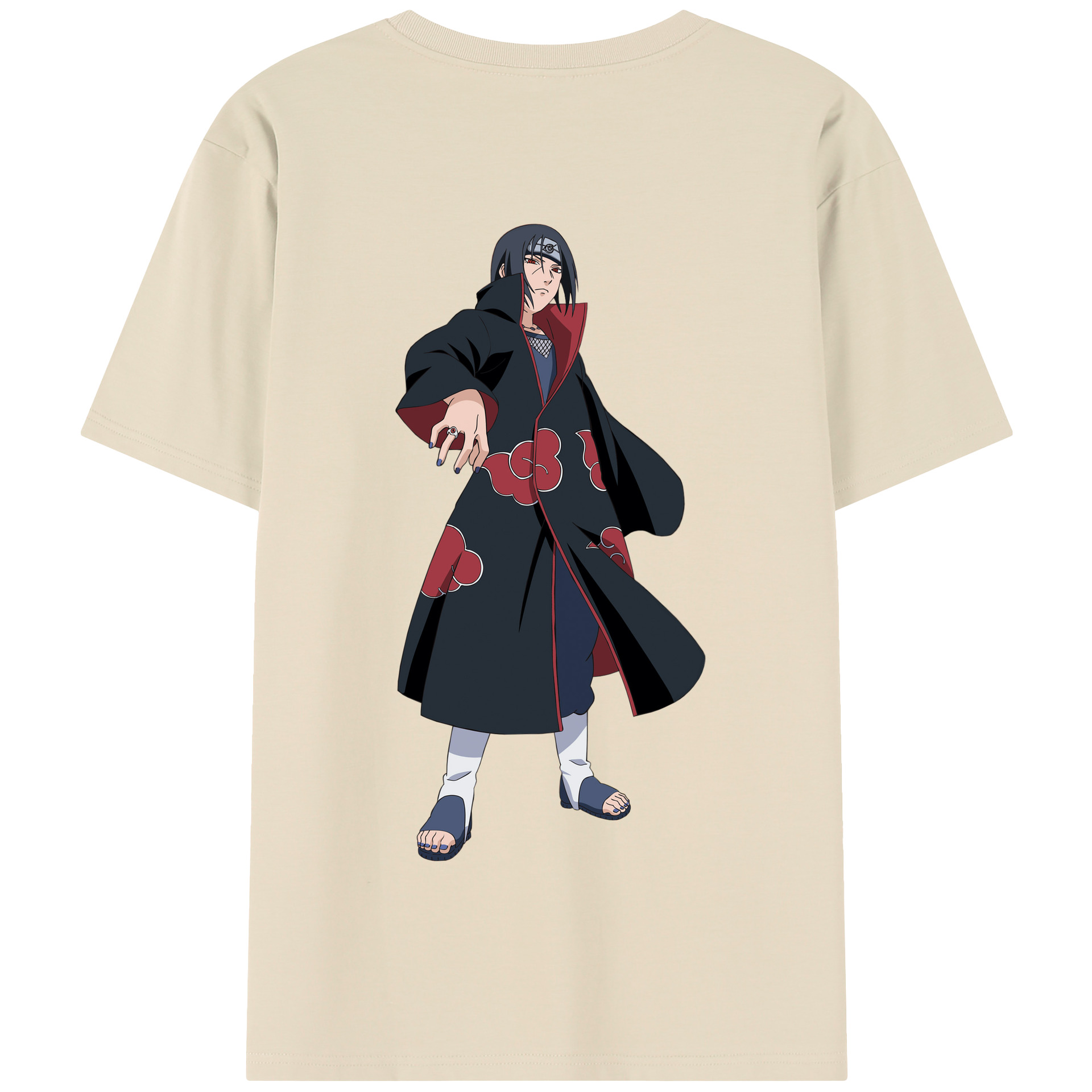 （画像用） NARUTO -ナルト- うちは イタチ Uchiha Itachi 綿100％半袖Tシャツ（背面プリント）