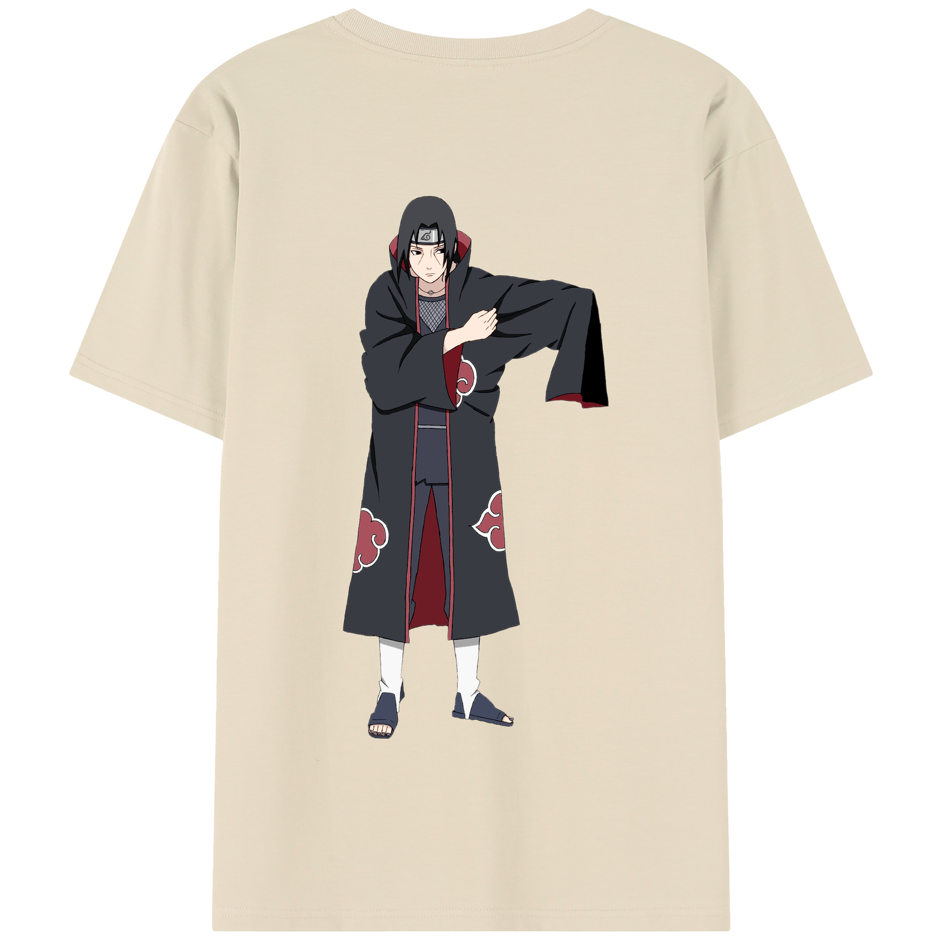（画像用） NARUTO -ナルト- うちは イタチ Uchiha Itachi 綿100％半袖Tシャツ（背面プリント）