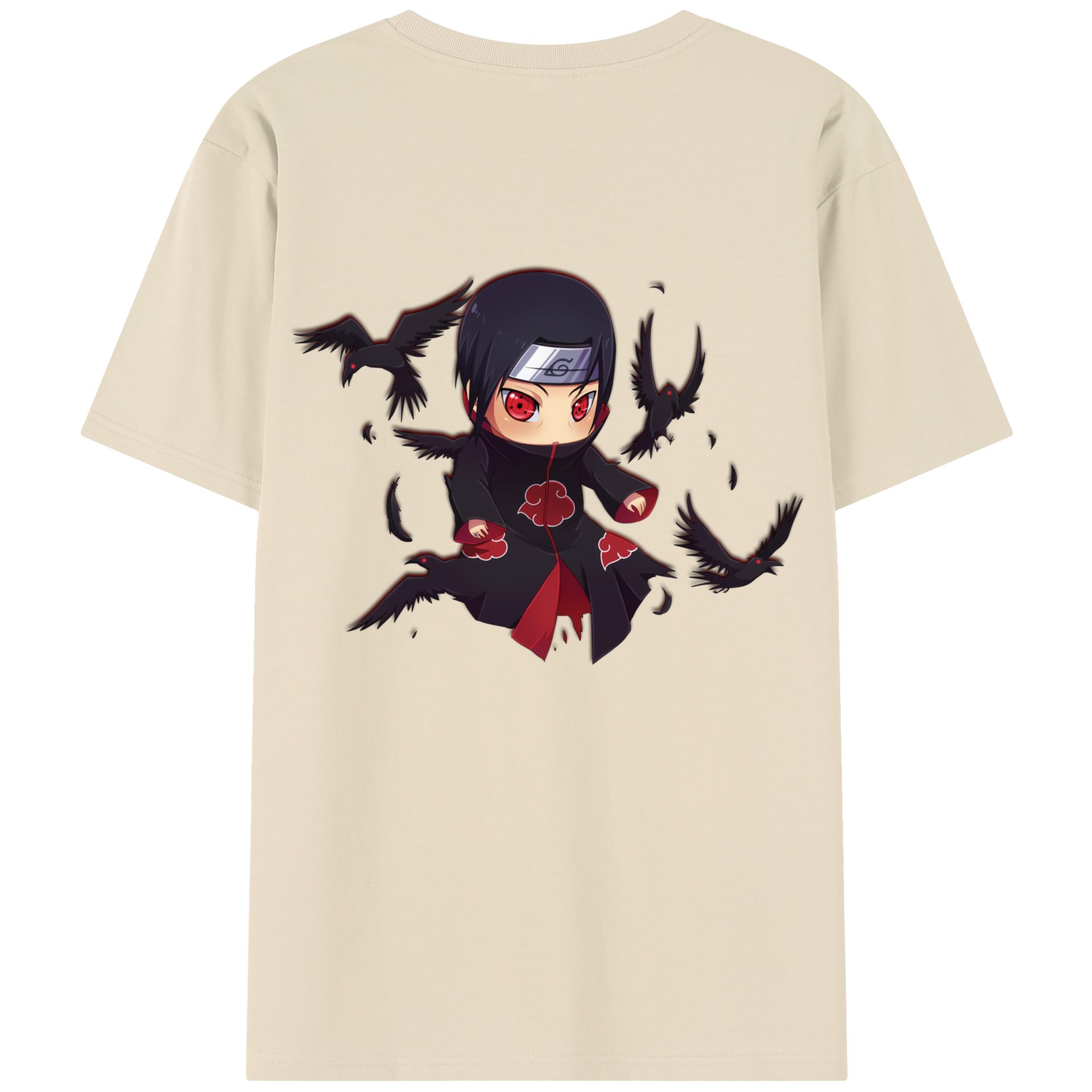 （画像用） NARUTO -ナルト- うちは イタチ Uchiha Itachi 綿100％半袖Tシャツ（背面プリント）