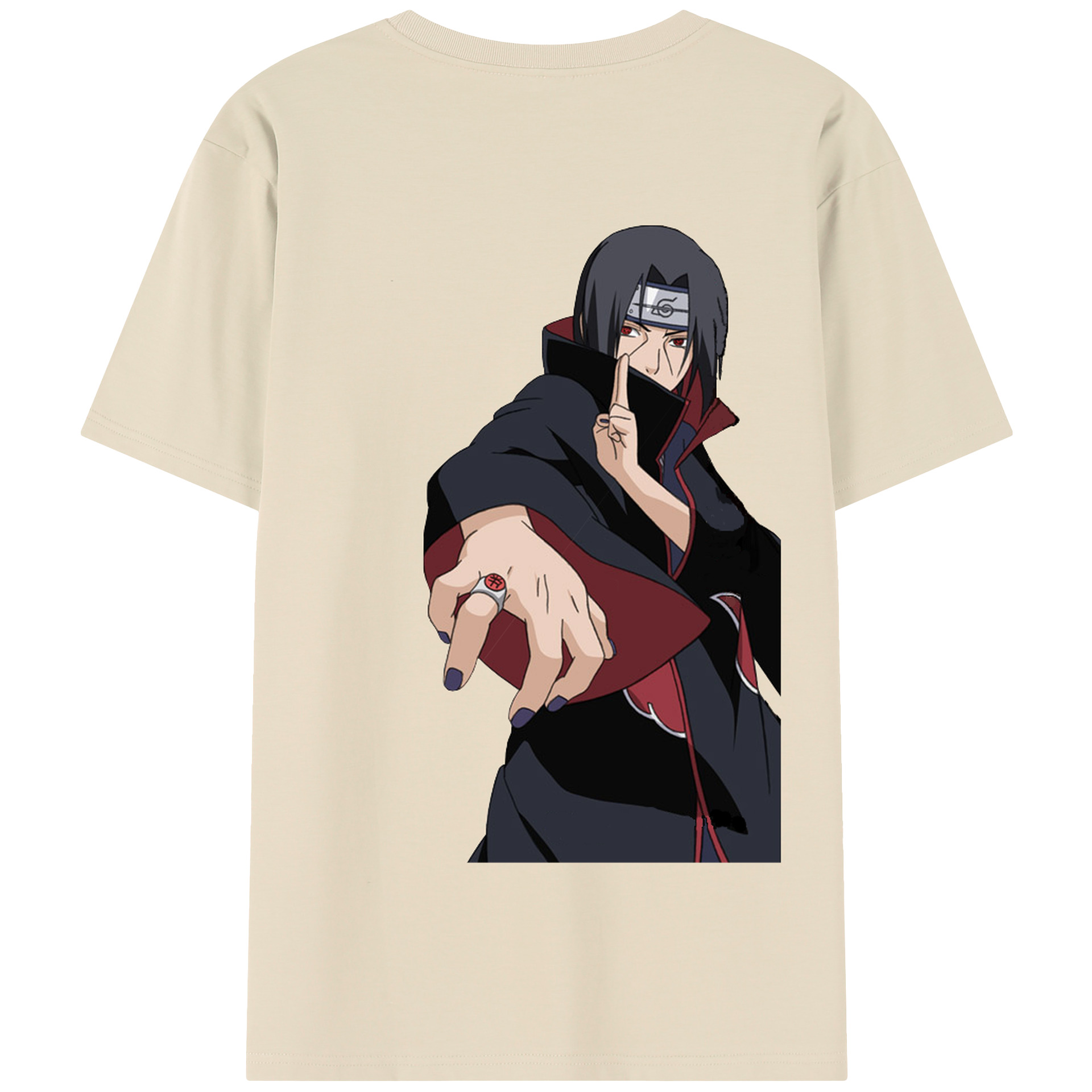（画像用） NARUTO -ナルト- うちは イタチ Uchiha Itachi 綿100％半袖Tシャツ（背面プリント）