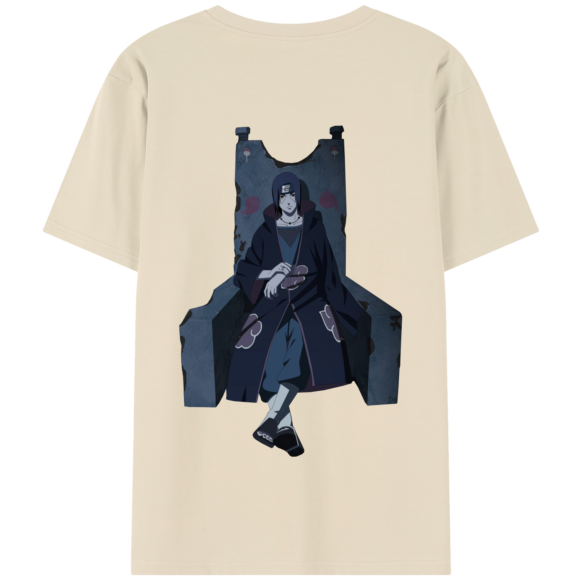 （画像用） NARUTO -ナルト- うちは イタチ Uchiha Itachi 綿100％半袖Tシャツ（背面プリント）