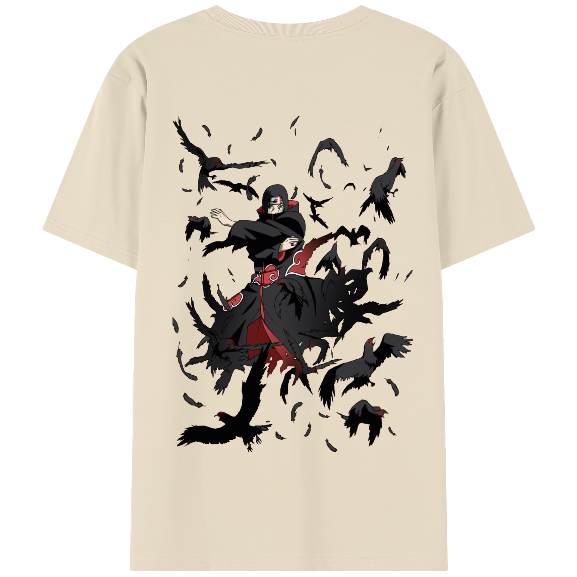 （画像用） NARUTO -ナルト- うちは イタチ Uchiha Itachi 綿100％半袖Tシャツ（背面プリント）