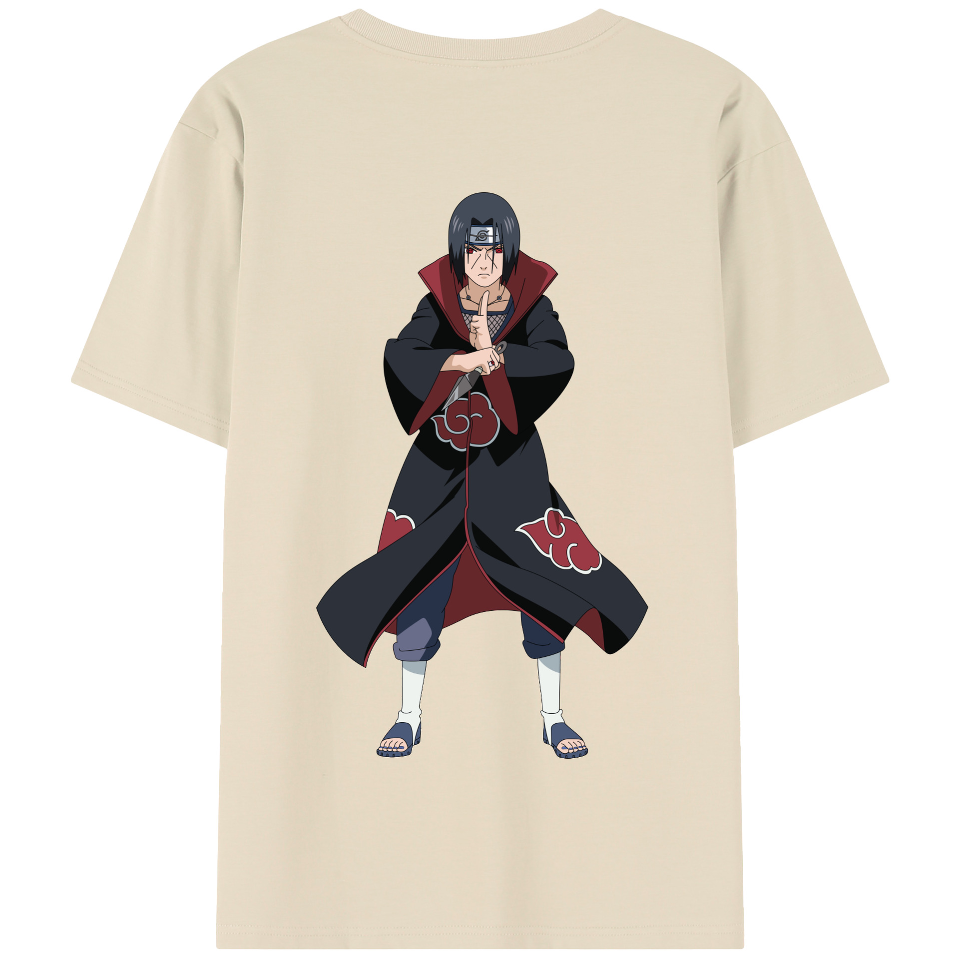 （画像用） NARUTO -ナルト- うちは イタチ Uchiha Itachi 綿100％半袖Tシャツ（背面プリント）