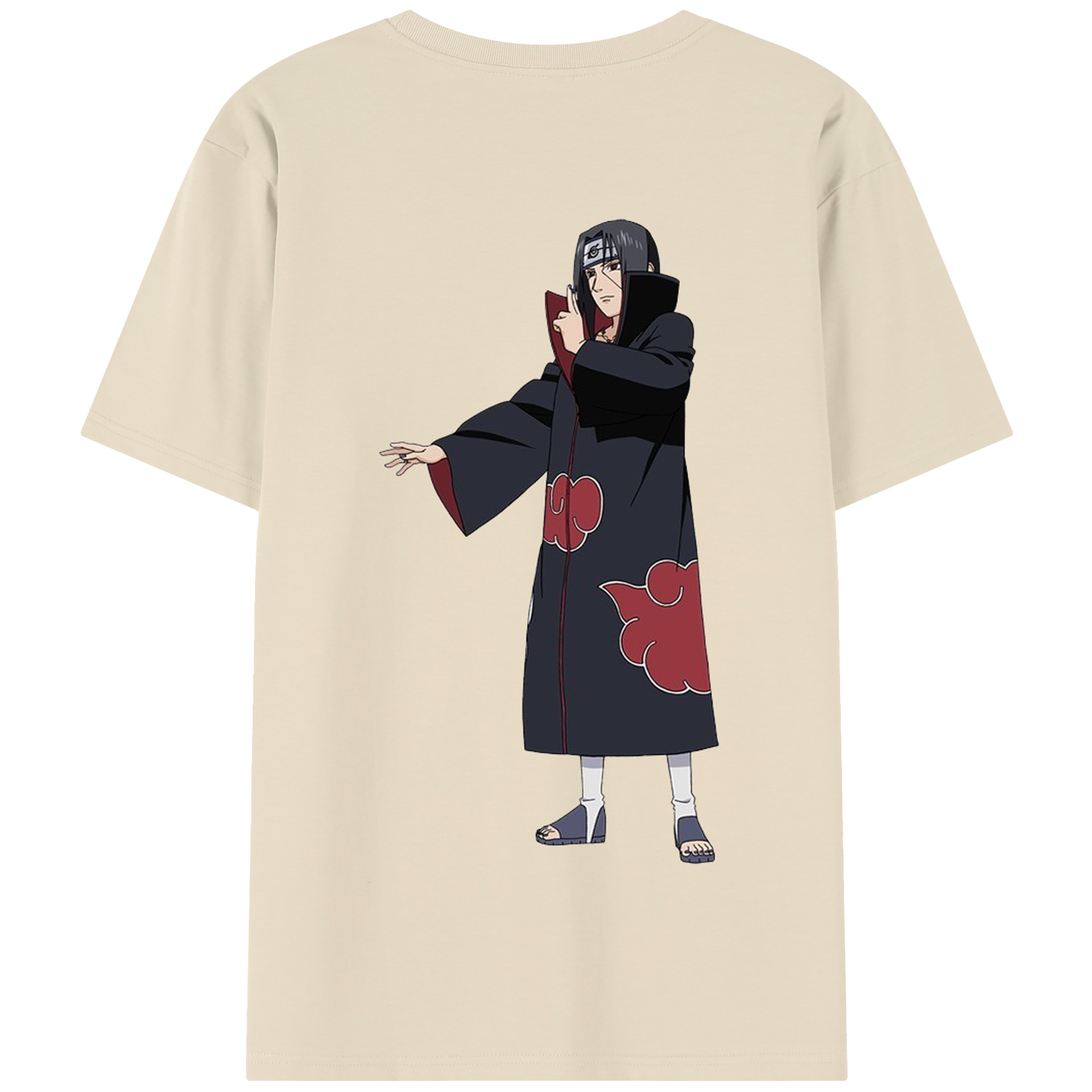（画像用） NARUTO -ナルト- うちは イタチ Uchiha Itachi 綿100％半袖Tシャツ（背面プリント）
