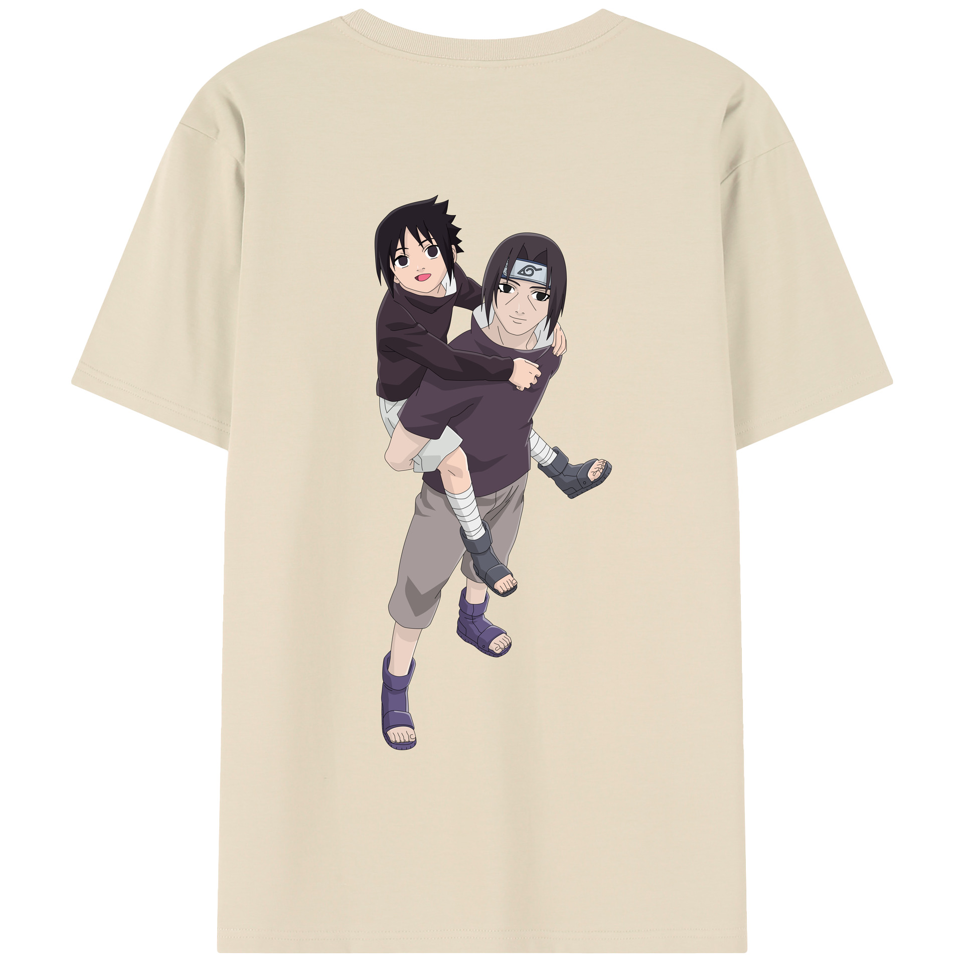 （画像用） NARUTO -ナルト- うちは イタチ Uchiha Itachi 綿100％半袖Tシャツ（背面プリント）