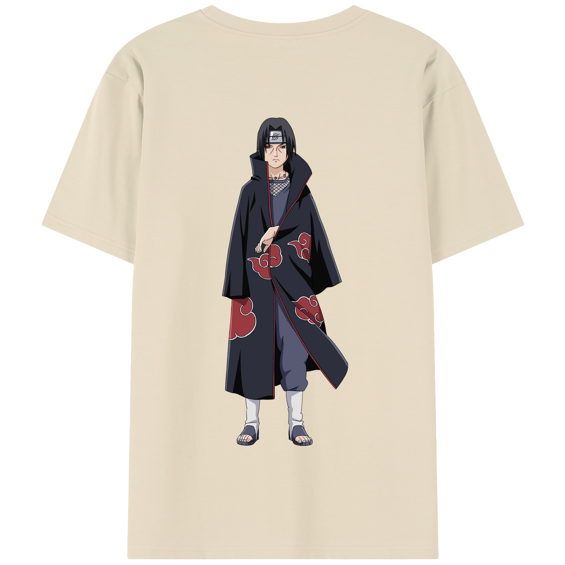 （画像用） NARUTO -ナルト- うちは イタチ Uchiha Itachi 綿100％半袖Tシャツ（背面プリント）
