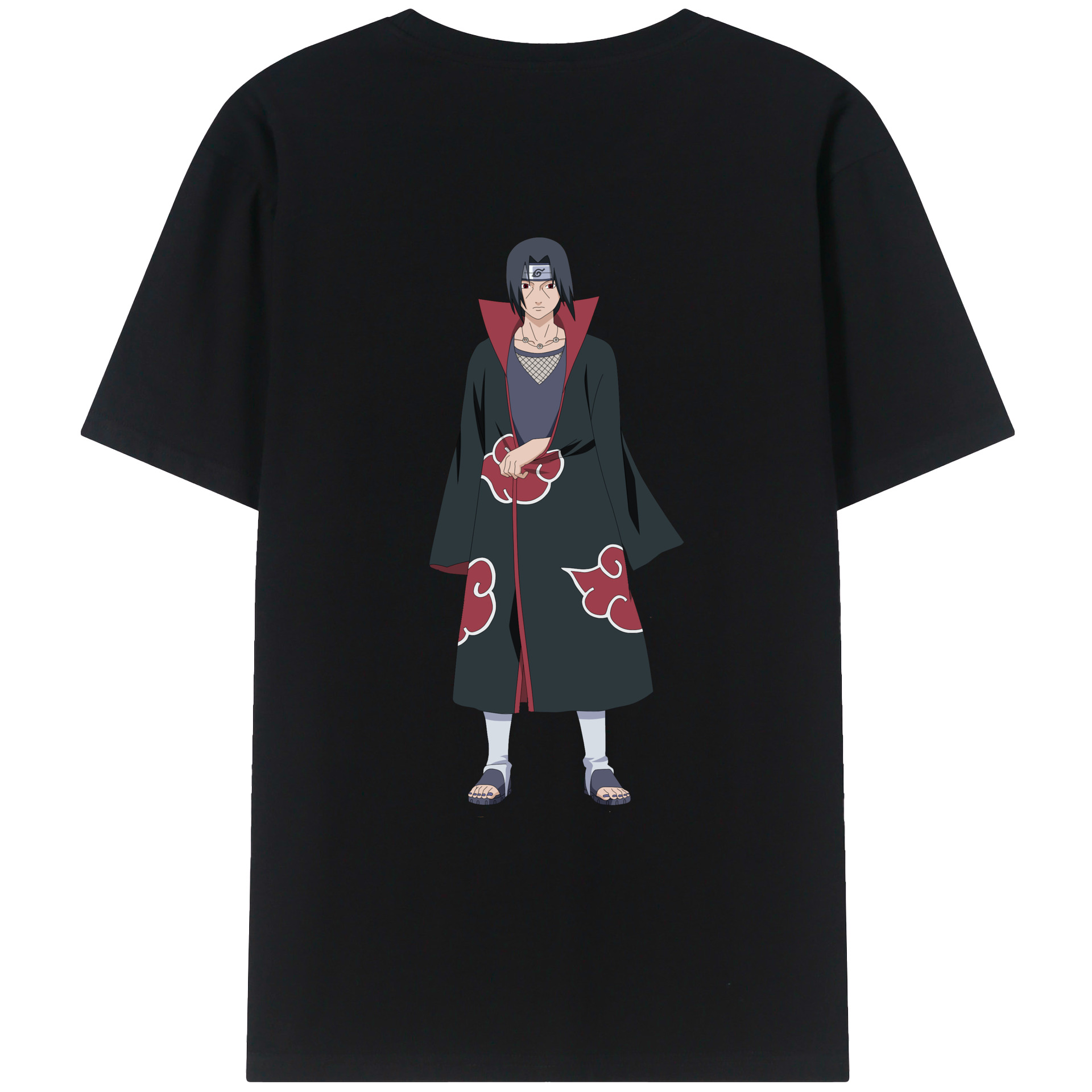 （画像用） NARUTO -ナルト- うちは イタチ Uchiha Itachi 綿100％半袖Tシャツ（背面プリント）