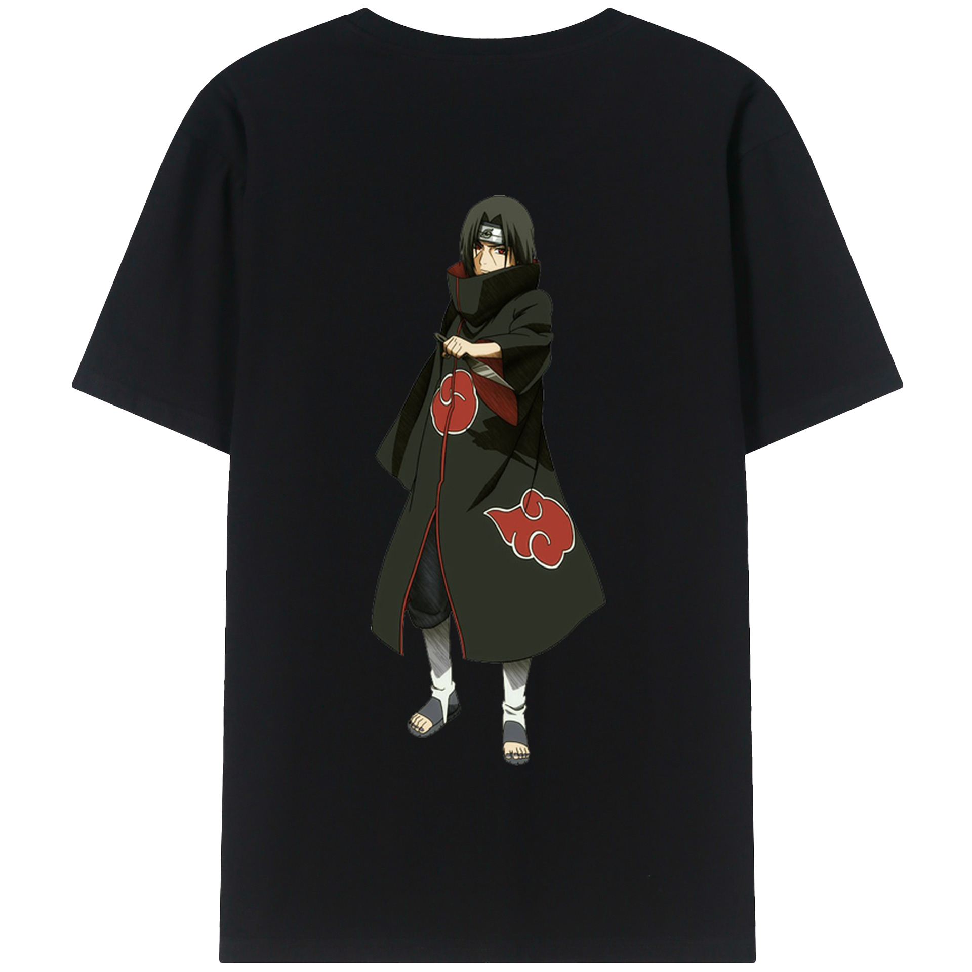 （画像用） NARUTO -ナルト- うちは イタチ Uchiha Itachi 綿100％半袖Tシャツ（背面プリント）