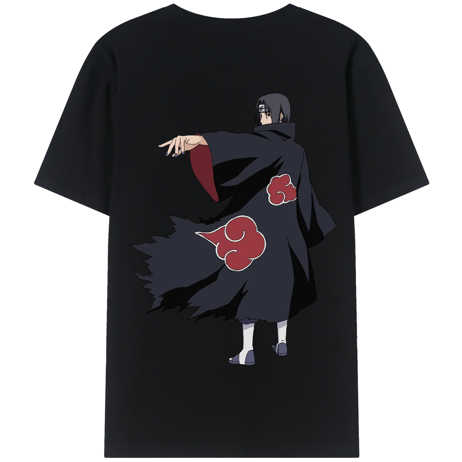 （画像用） NARUTO -ナルト- うちは イタチ Uchiha Itachi 綿100％半袖Tシャツ（背面プリント）