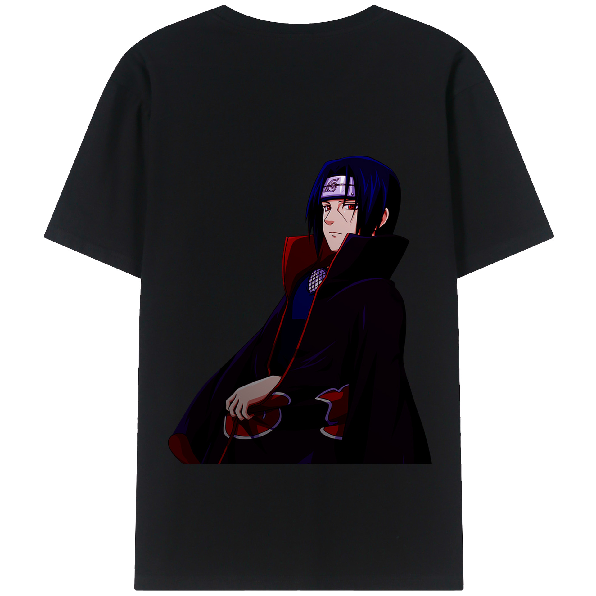 （画像用） NARUTO -ナルト- うちは イタチ Uchiha Itachi 綿100％半袖Tシャツ（背面プリント）