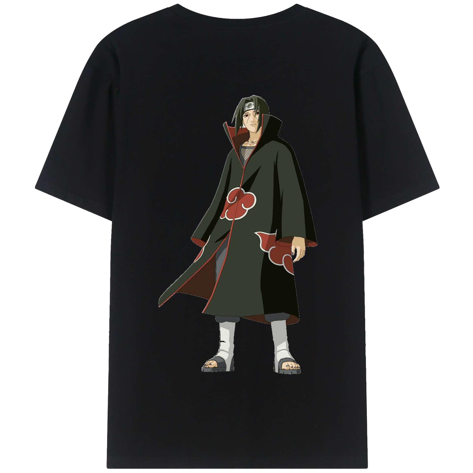 （画像用） NARUTO -ナルト- うちは イタチ Uchiha Itachi 綿100％半袖Tシャツ（背面プリント）