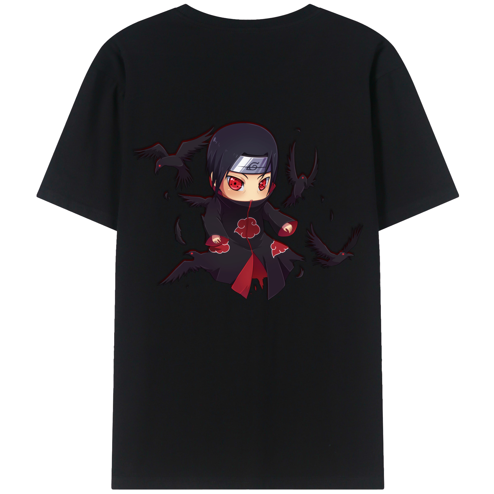 （画像用） NARUTO -ナルト- うちは イタチ Uchiha Itachi 綿100％半袖Tシャツ（背面プリント）