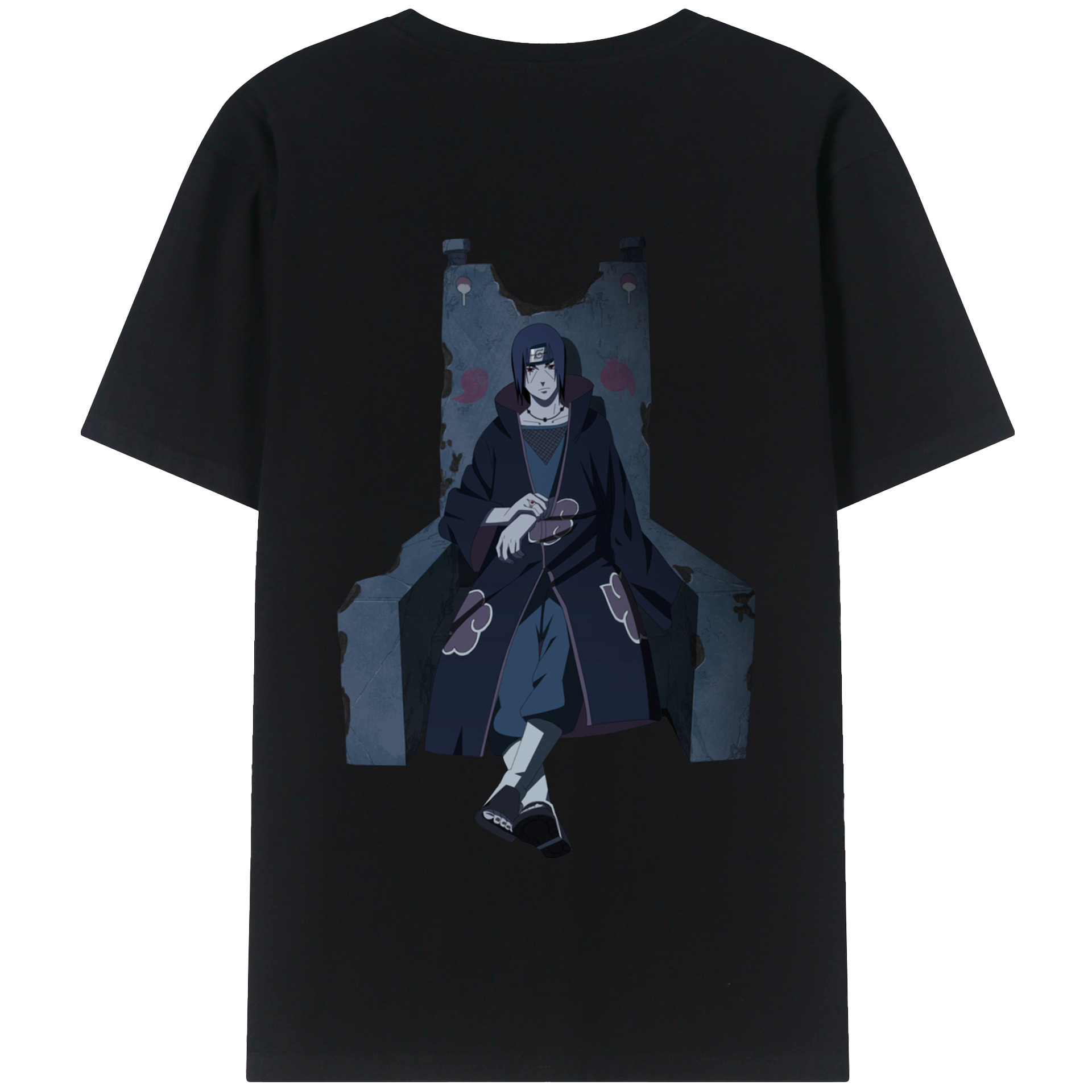（画像用） NARUTO -ナルト- うちは イタチ Uchiha Itachi 綿100％半袖Tシャツ（背面プリント）