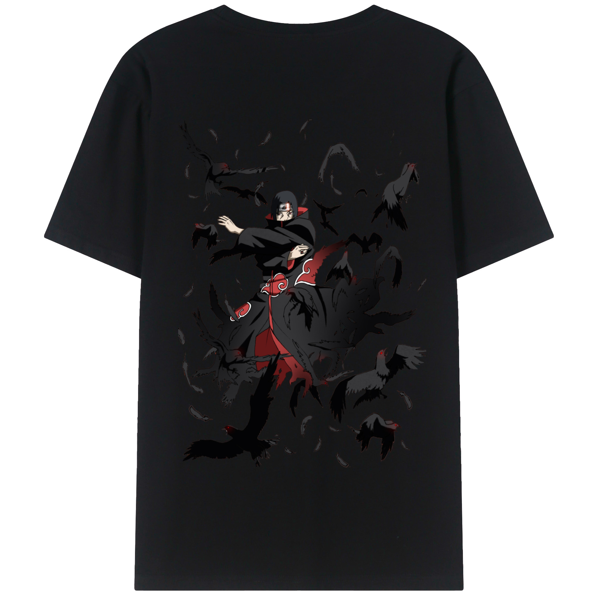 （画像用） NARUTO -ナルト- うちは イタチ Uchiha Itachi 綿100％半袖Tシャツ（背面プリント）