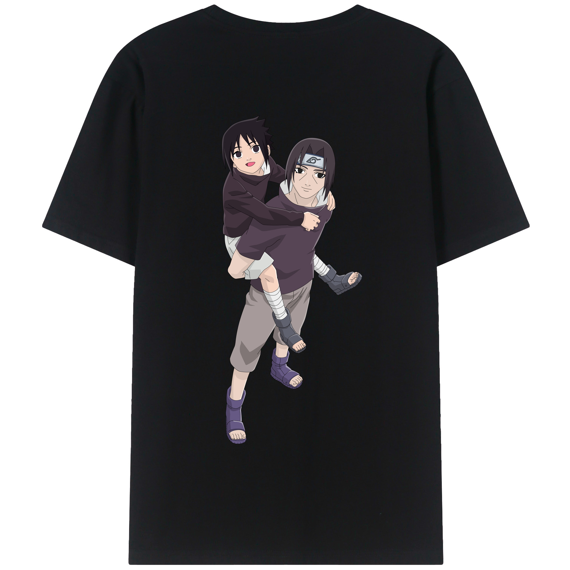 （画像用） NARUTO -ナルト- うちは イタチ Uchiha Itachi 綿100％半袖Tシャツ（背面プリント）