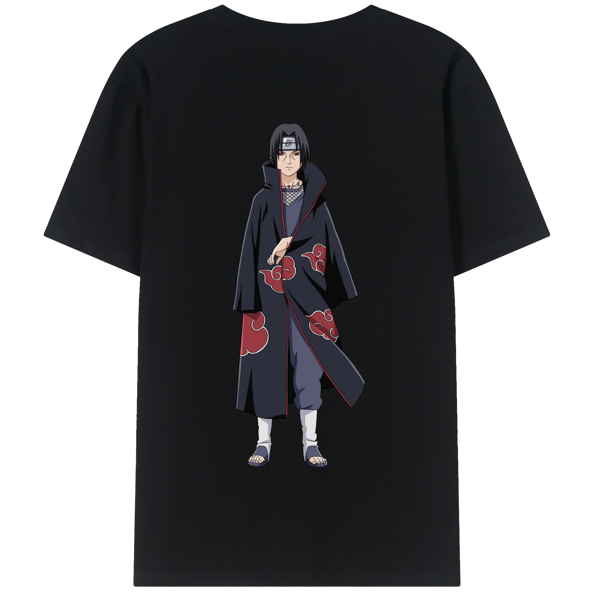 （画像用） NARUTO -ナルト- うちは イタチ Uchiha Itachi 綿100％半袖Tシャツ（背面プリント）