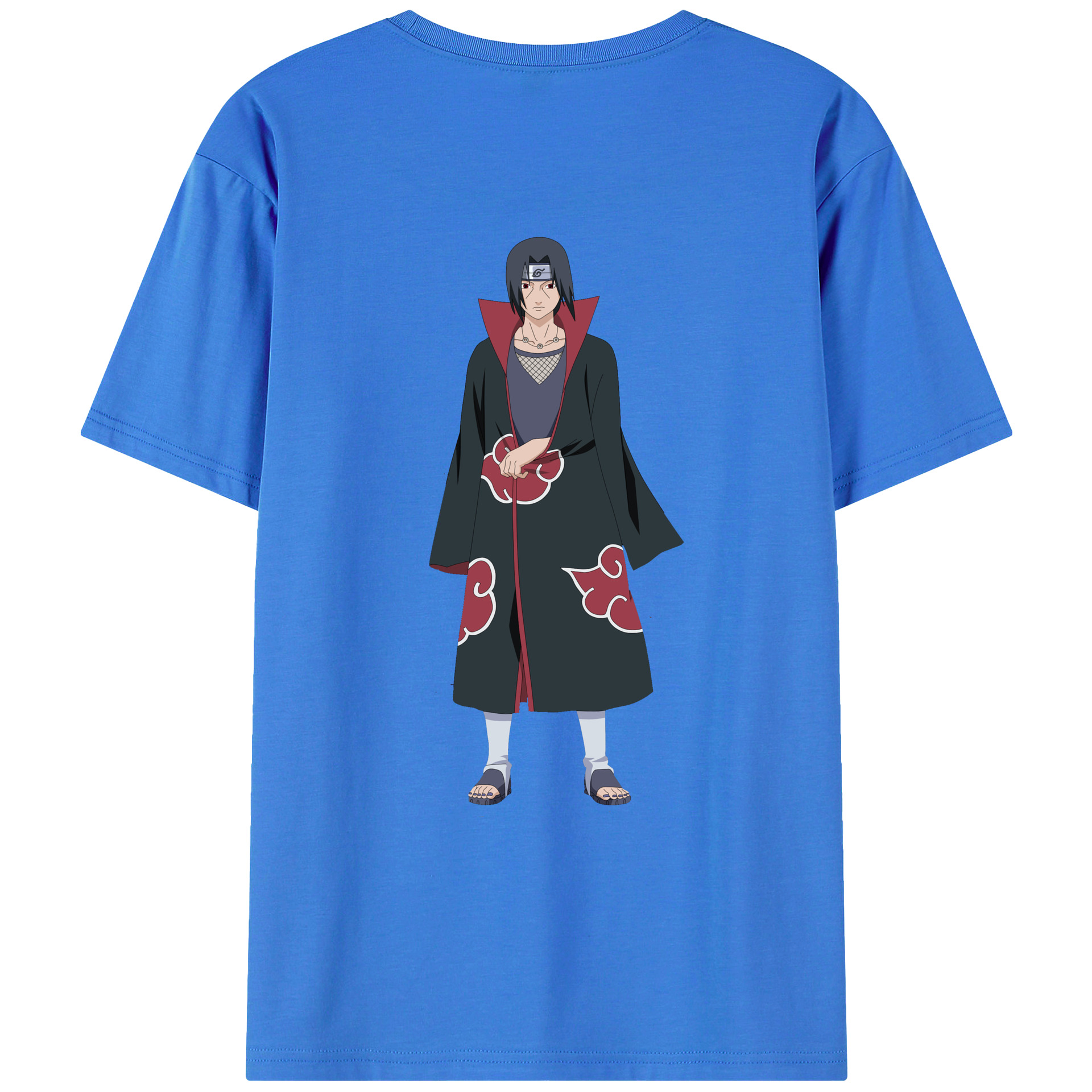 （画像用） NARUTO -ナルト- うちは イタチ Uchiha Itachi 綿100％半袖Tシャツ（背面プリント）