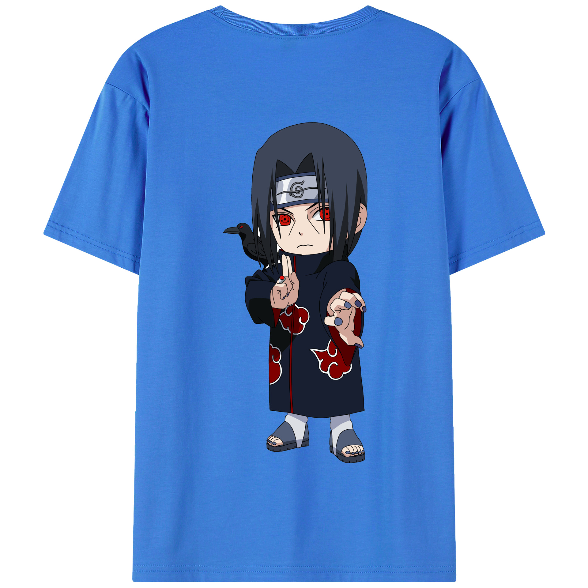 （画像用） NARUTO -ナルト- うちは イタチ Uchiha Itachi 綿100％半袖Tシャツ（背面プリント）