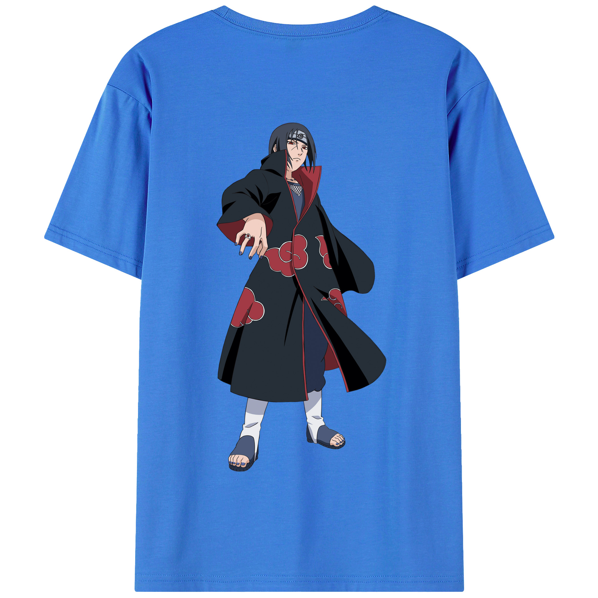 （画像用） NARUTO -ナルト- うちは イタチ Uchiha Itachi 綿100％半袖Tシャツ（背面プリント）