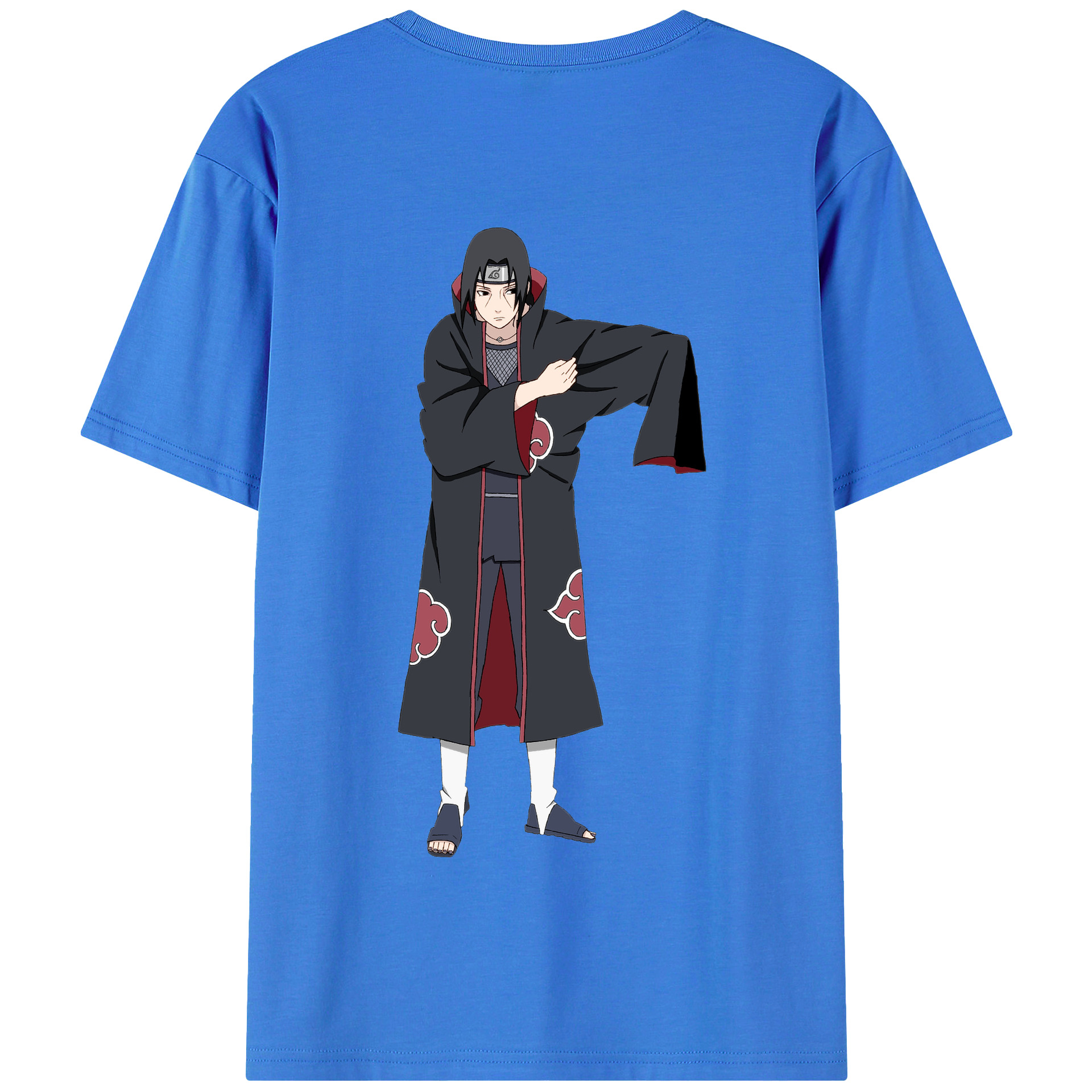 （画像用） NARUTO -ナルト- うちは イタチ Uchiha Itachi 綿100％半袖Tシャツ（背面プリント）