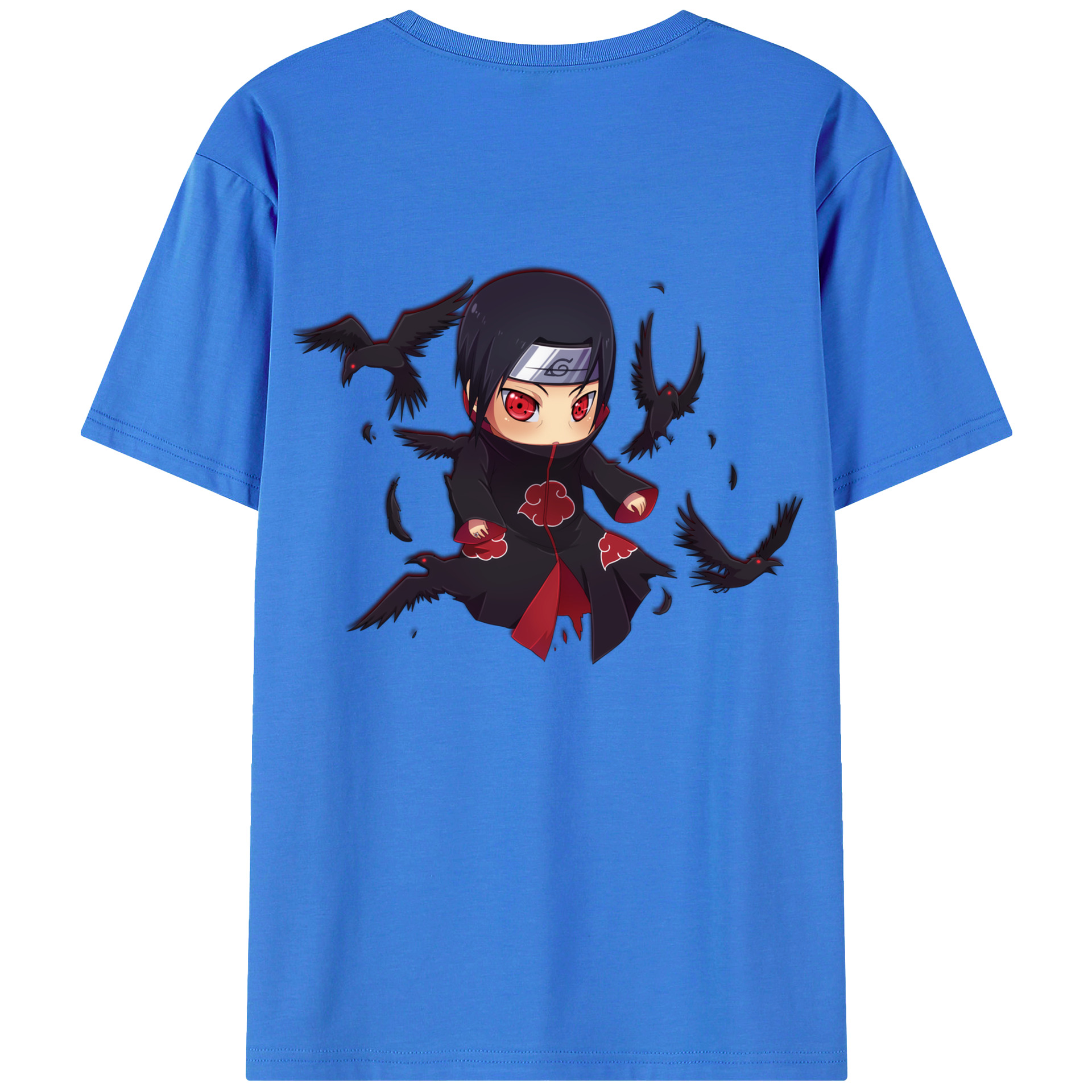 （画像用） NARUTO -ナルト- うちは イタチ Uchiha Itachi 綿100％半袖Tシャツ（背面プリント）
