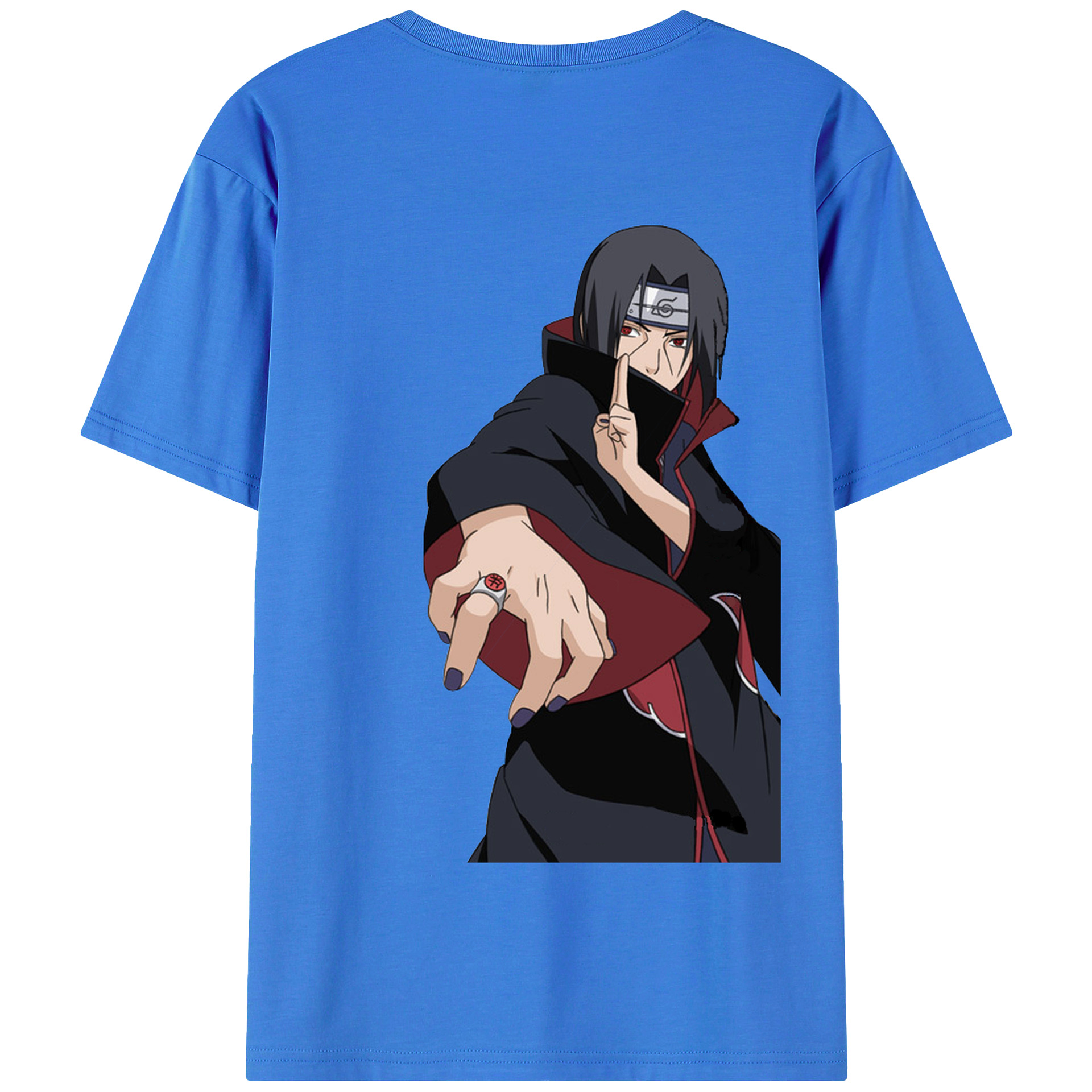 （画像用） NARUTO -ナルト- うちは イタチ Uchiha Itachi 綿100％半袖Tシャツ（背面プリント）