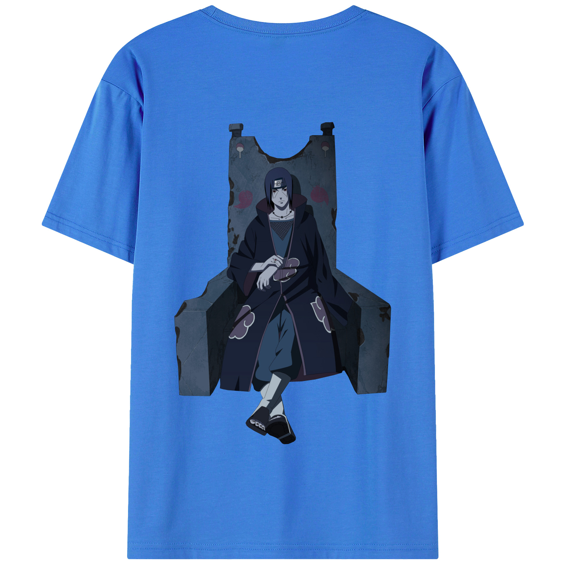（画像用） NARUTO -ナルト- うちは イタチ Uchiha Itachi 綿100％半袖Tシャツ（背面プリント）