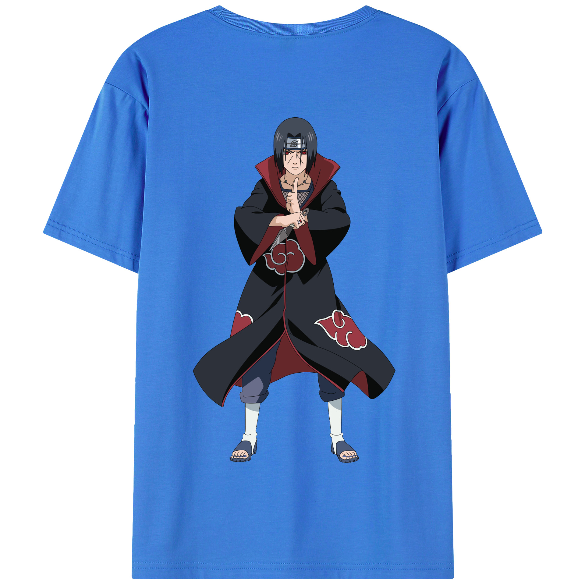 （画像用） NARUTO -ナルト- うちは イタチ Uchiha Itachi 綿100％半袖Tシャツ（背面プリント）