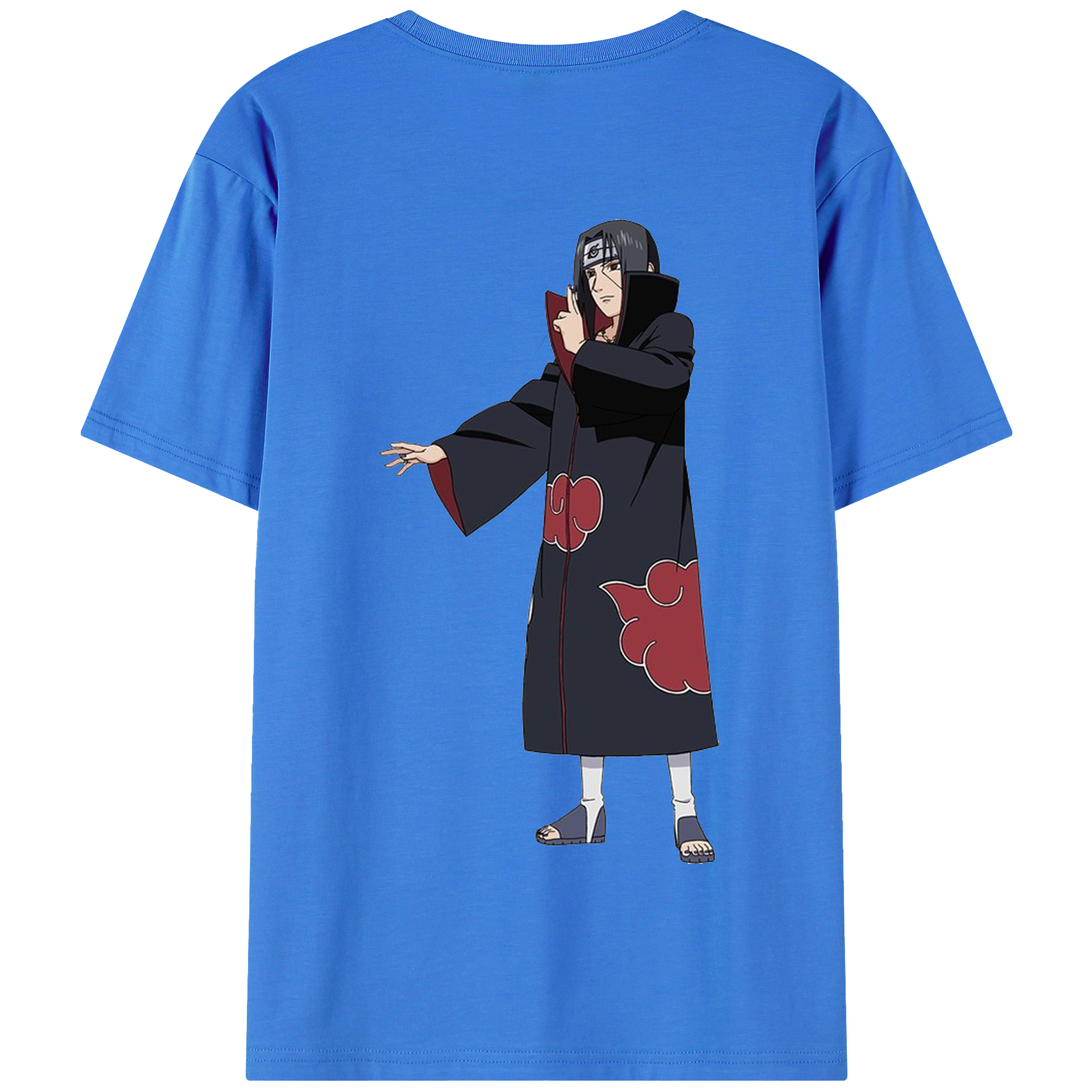 （画像用） NARUTO -ナルト- うちは イタチ Uchiha Itachi 綿100％半袖Tシャツ（背面プリント）