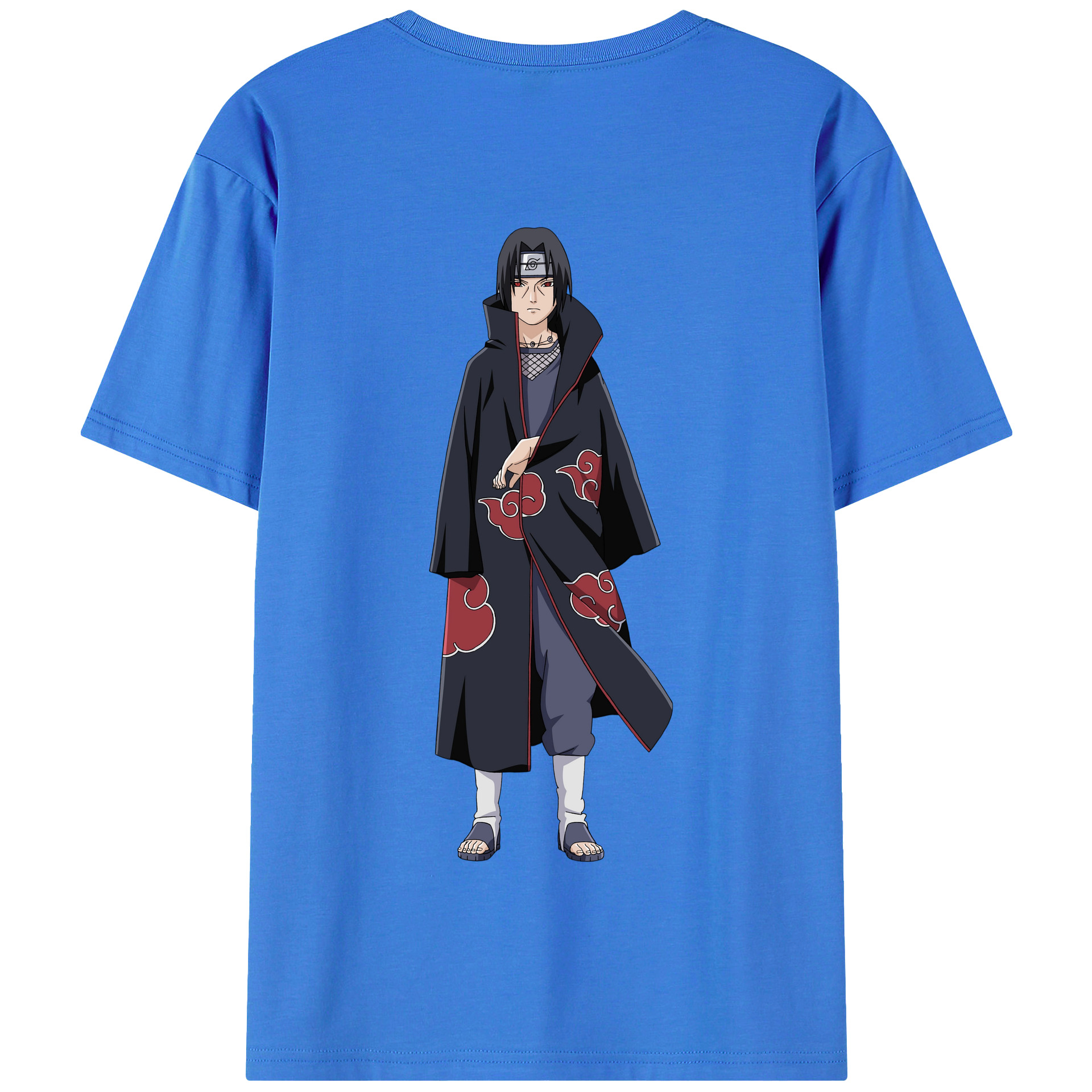 （画像用） NARUTO -ナルト- うちは イタチ Uchiha Itachi 綿100％半袖Tシャツ（背面プリント）