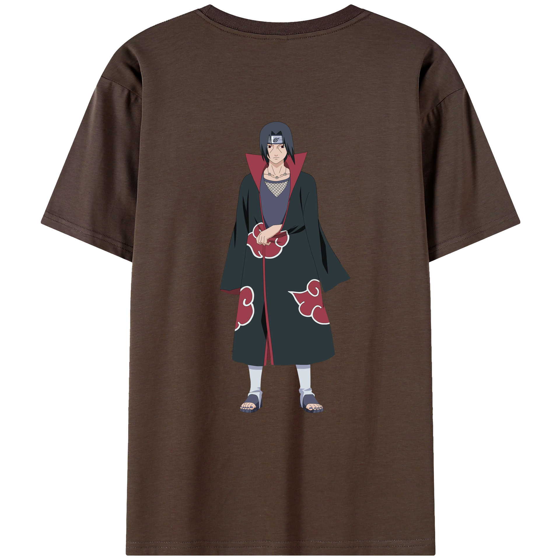 （画像用） NARUTO -ナルト- うちは イタチ Uchiha Itachi 綿100％半袖Tシャツ（背面プリント）