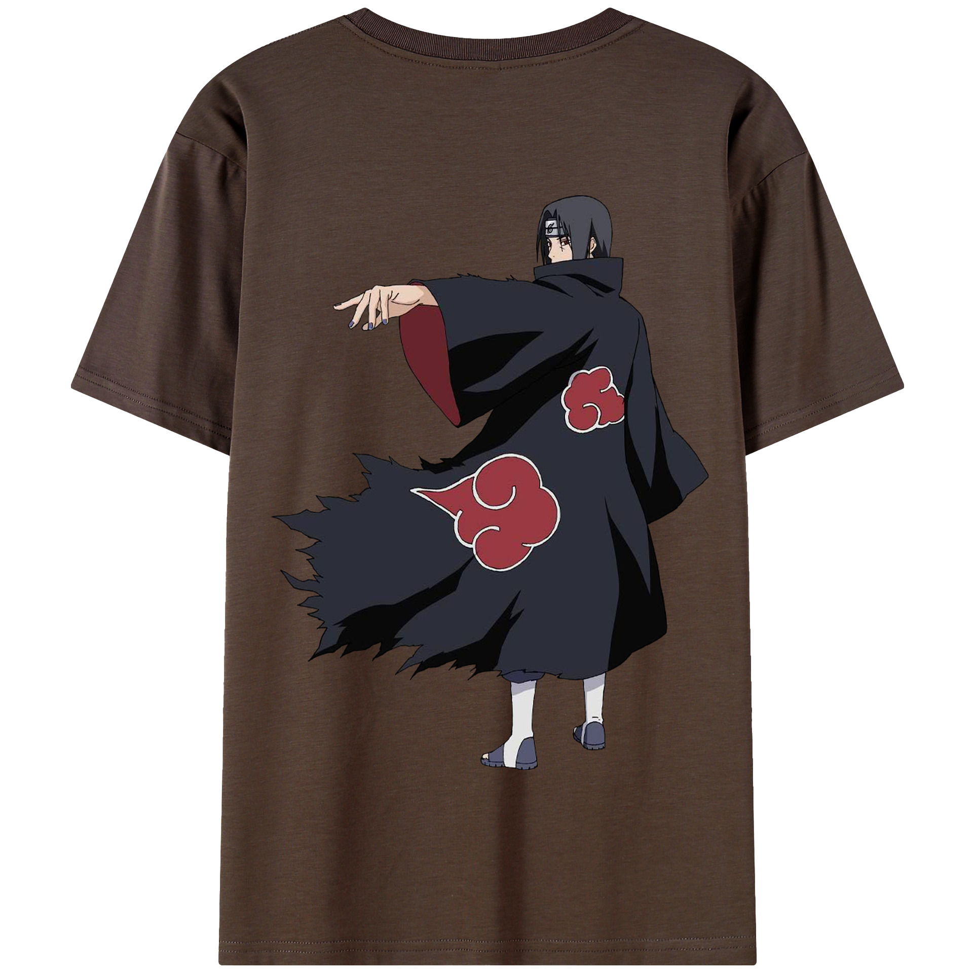 （画像用） NARUTO -ナルト- うちは イタチ Uchiha Itachi 綿100％半袖Tシャツ（背面プリント）