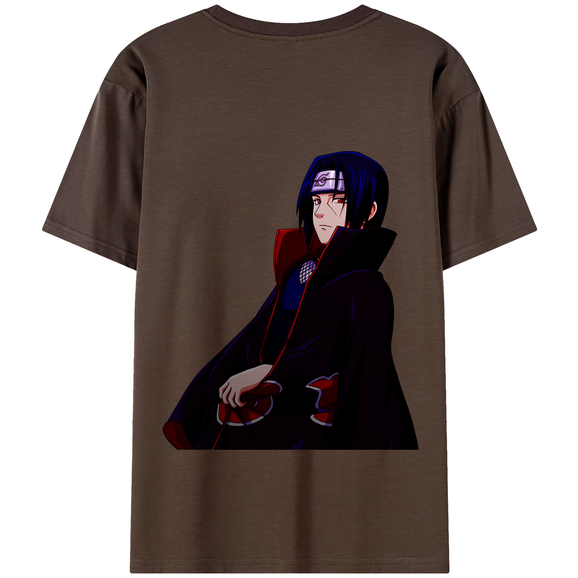 （画像用） NARUTO -ナルト- うちは イタチ Uchiha Itachi 綿100％半袖Tシャツ（背面プリント）