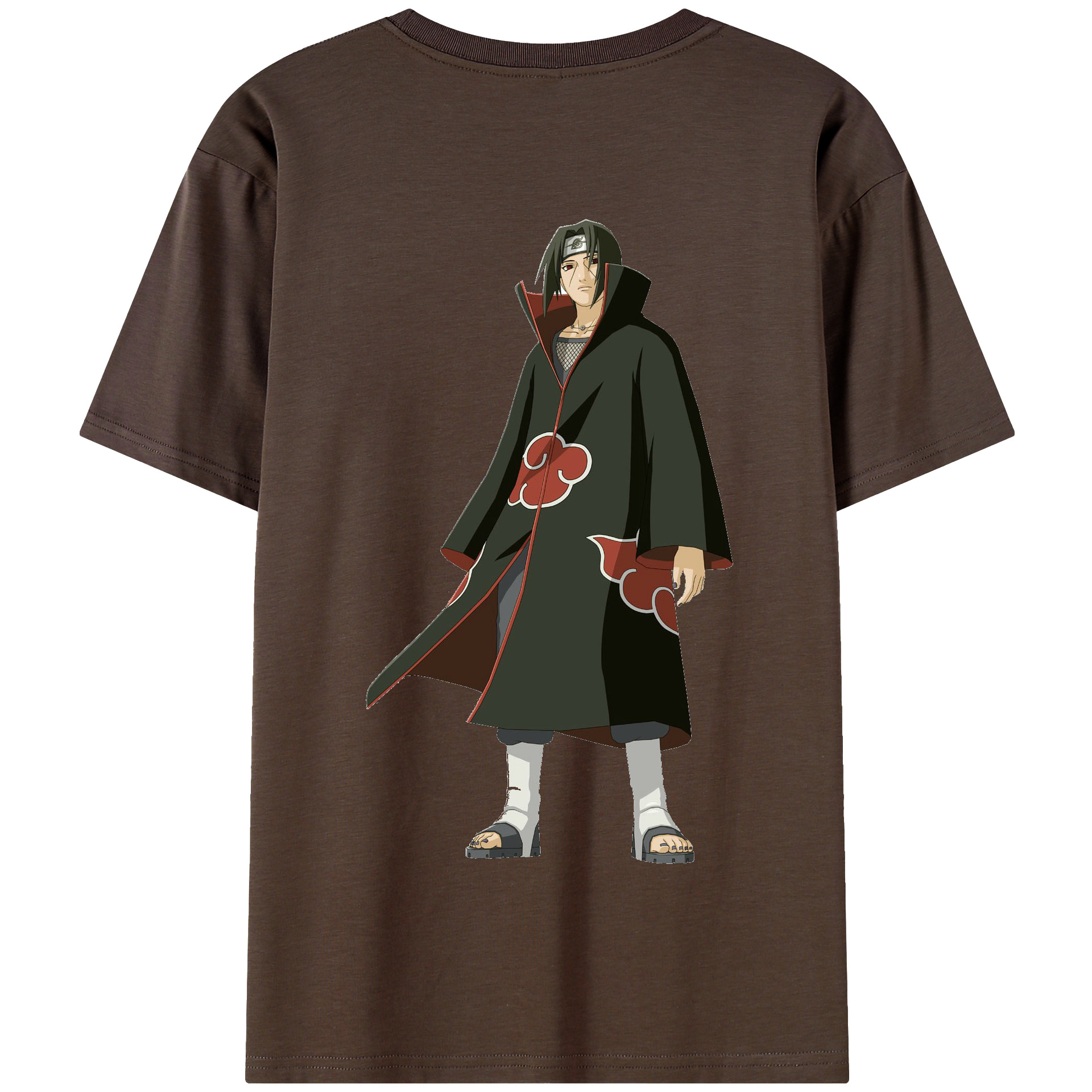 （画像用） NARUTO -ナルト- うちは イタチ Uchiha Itachi 綿100％半袖Tシャツ（背面プリント）