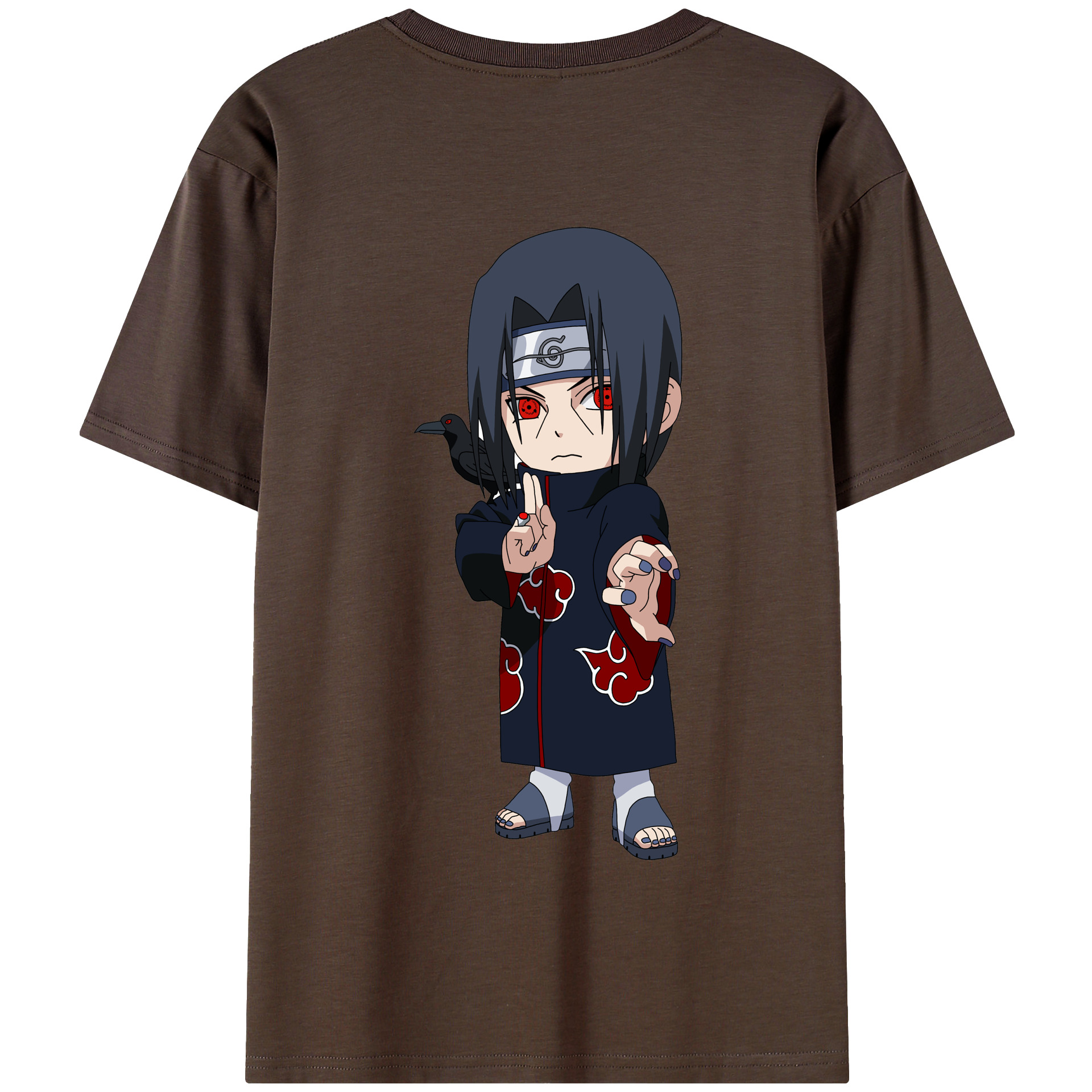 （画像用） NARUTO -ナルト- うちは イタチ Uchiha Itachi 綿100％半袖Tシャツ（背面プリント）